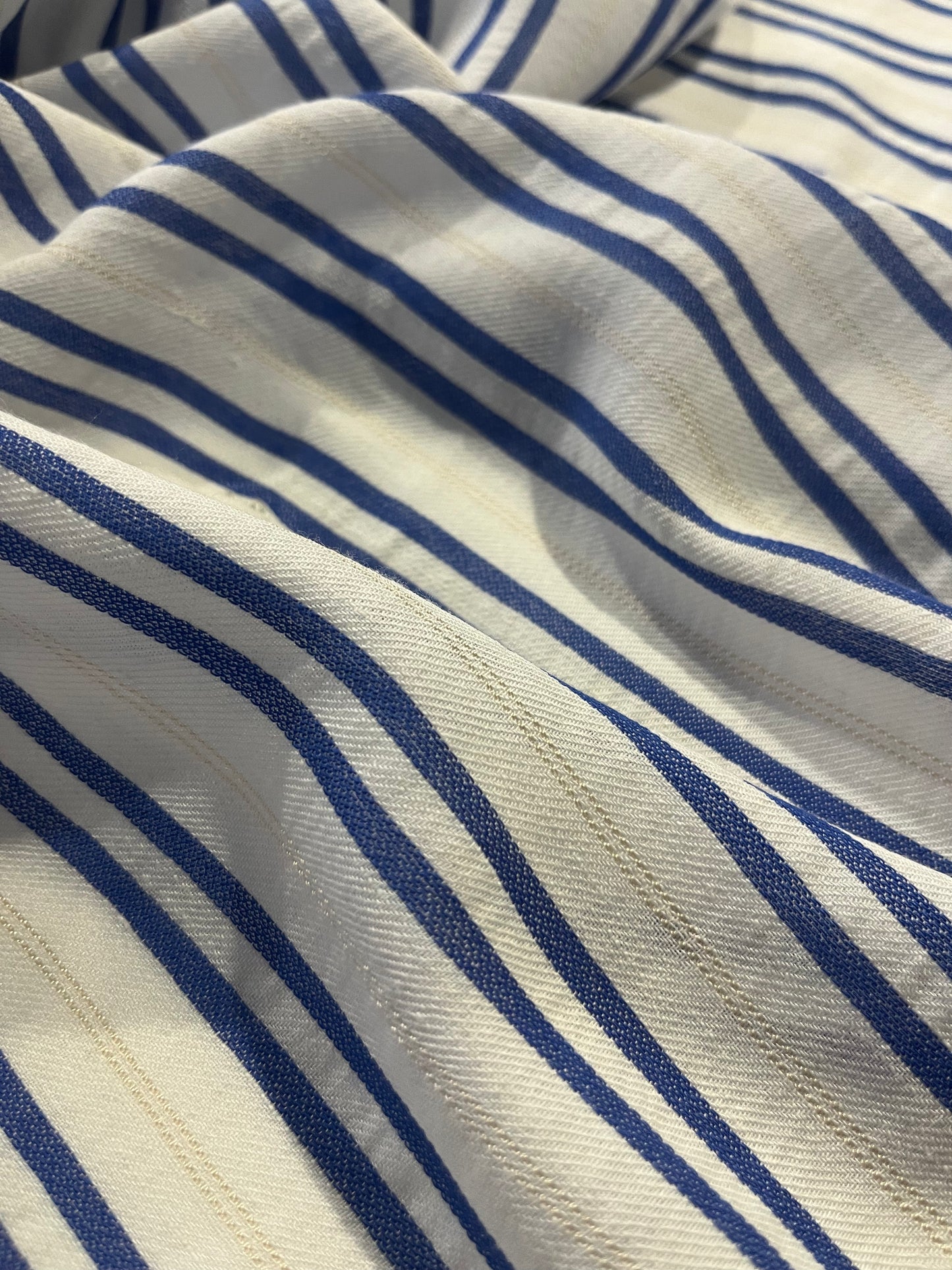 TOM 018 colourwoven cotton stripe cobalt