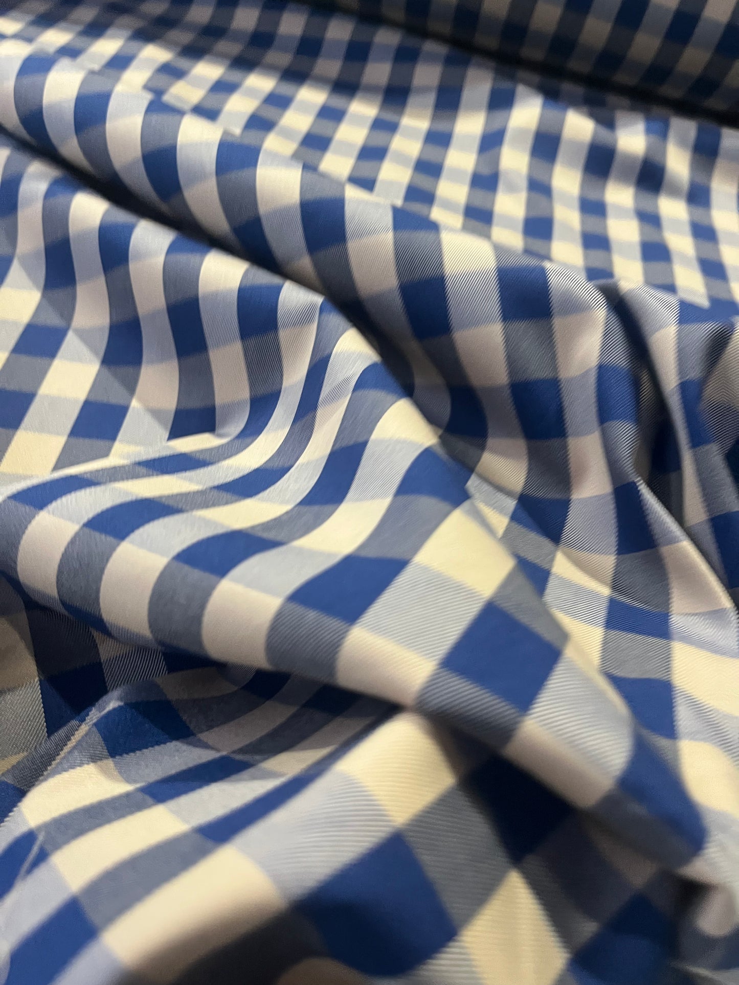 TOM 020 stretch check cobalt/sand