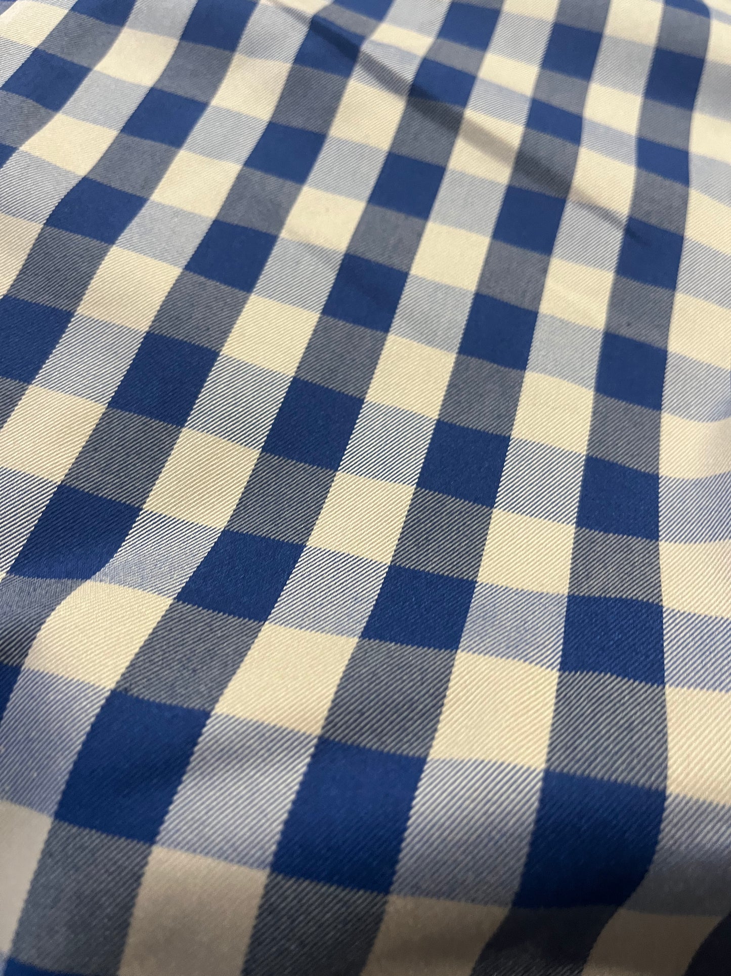 TOM 020 stretch check cobalt/sand