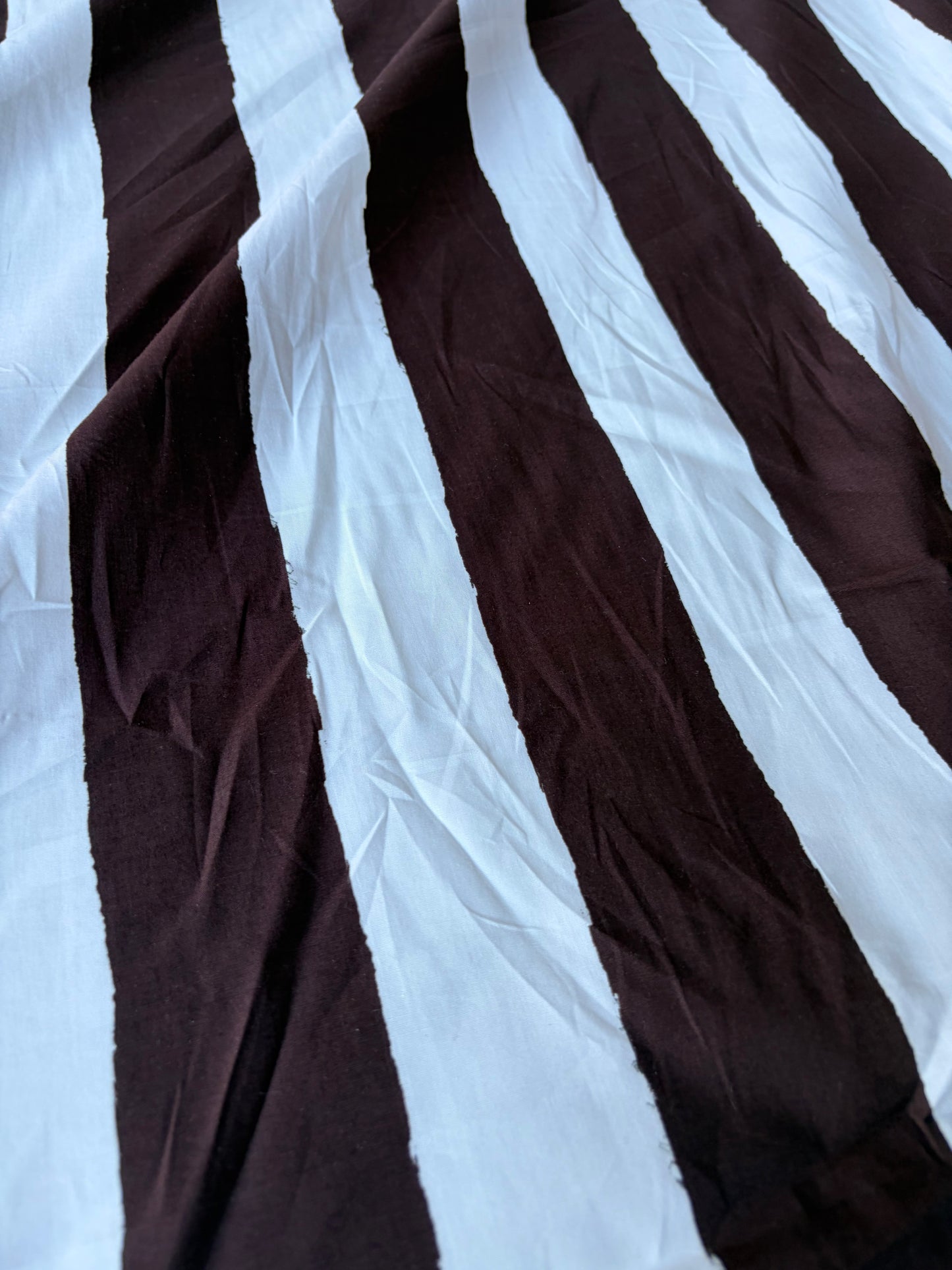RALPH 036 brown/white painted stripes cotton poplin print