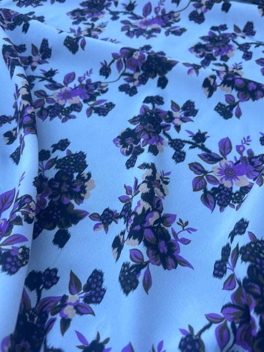 LOUIS 002 crêpe stretch with floral print