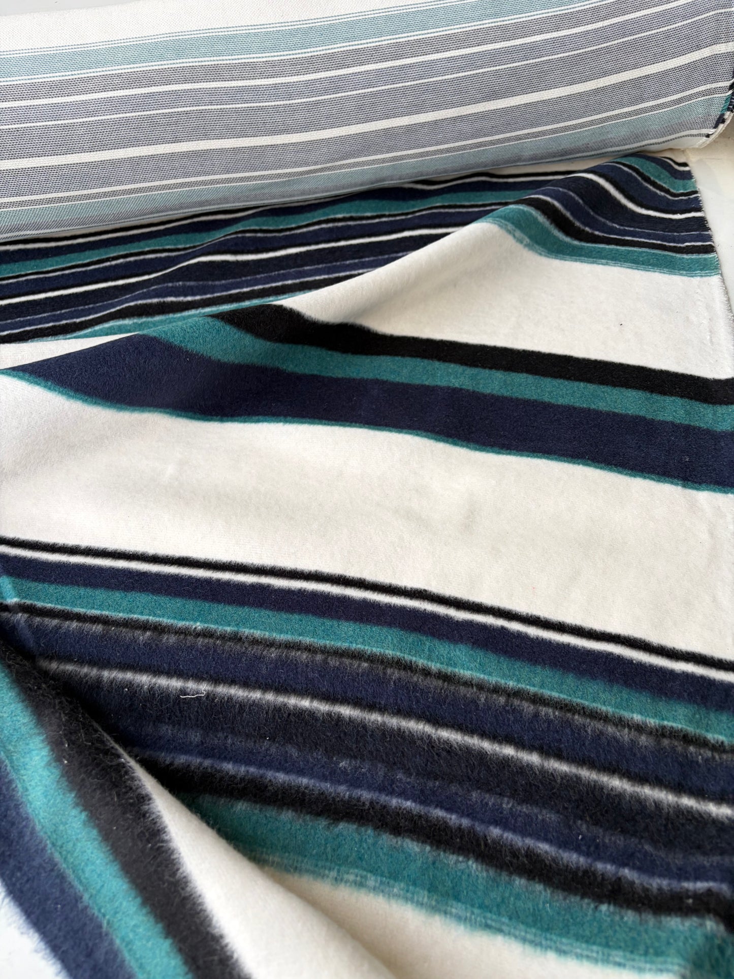 RALPH 037 striped coat fabric with wool