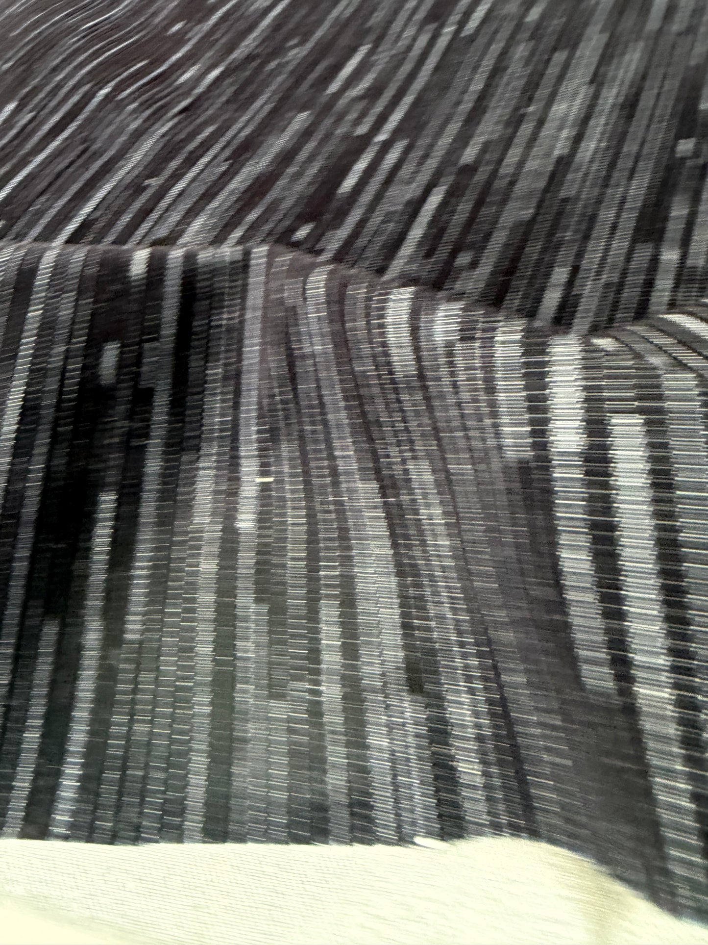 RALPH 040 black striped velvet denim