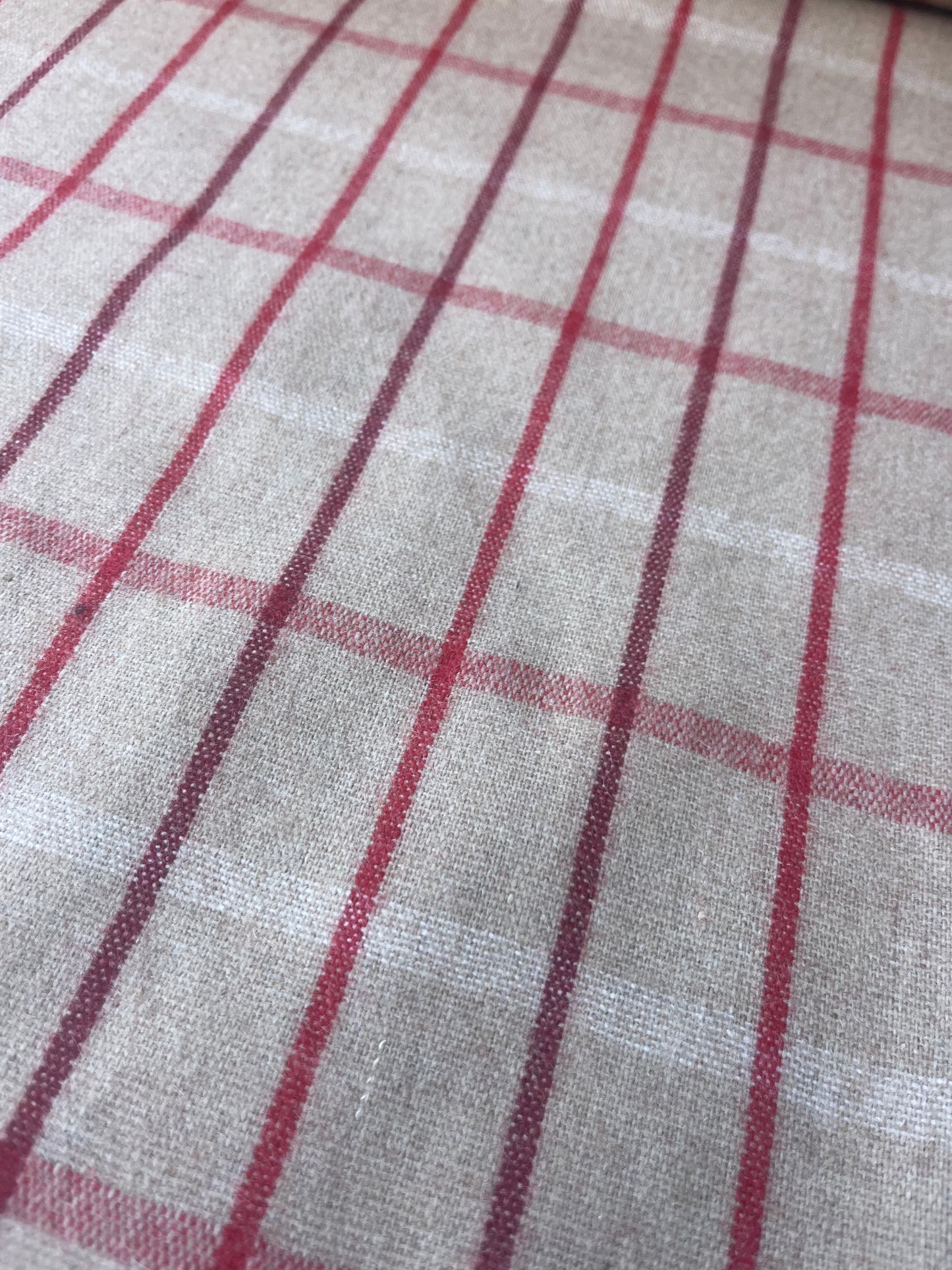 LOUIS 006 Wool check camel/red