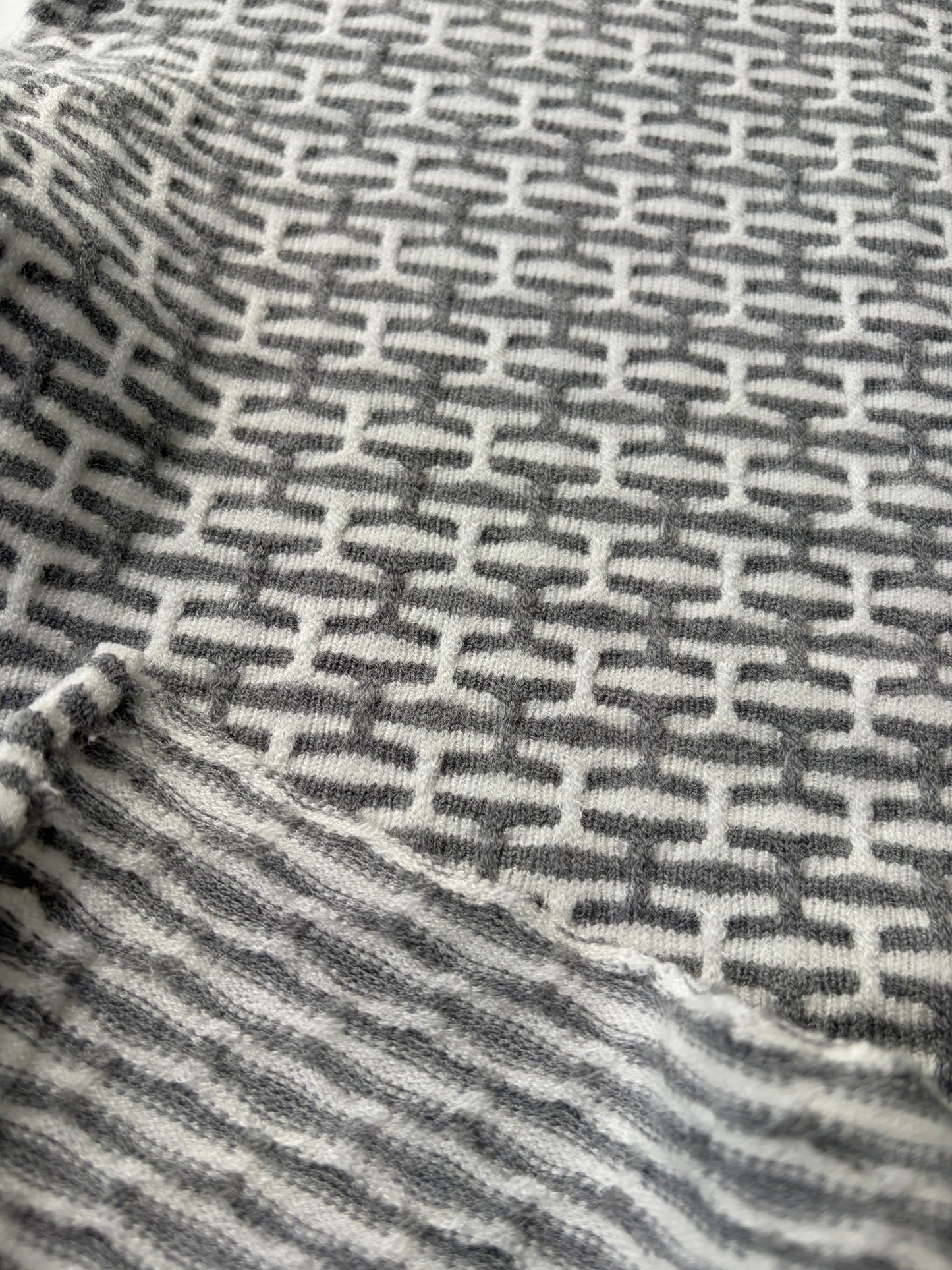 RALPH 043 jersey jacquard grey graphical logo design