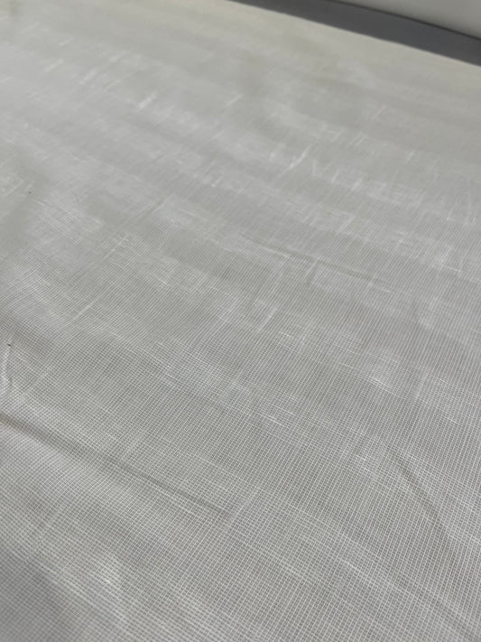POM 304 light linen/cotton with semi transparent stripes