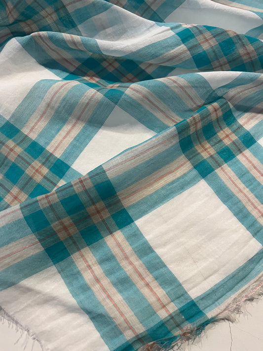 TOM 032 colourwoven cotton voile check