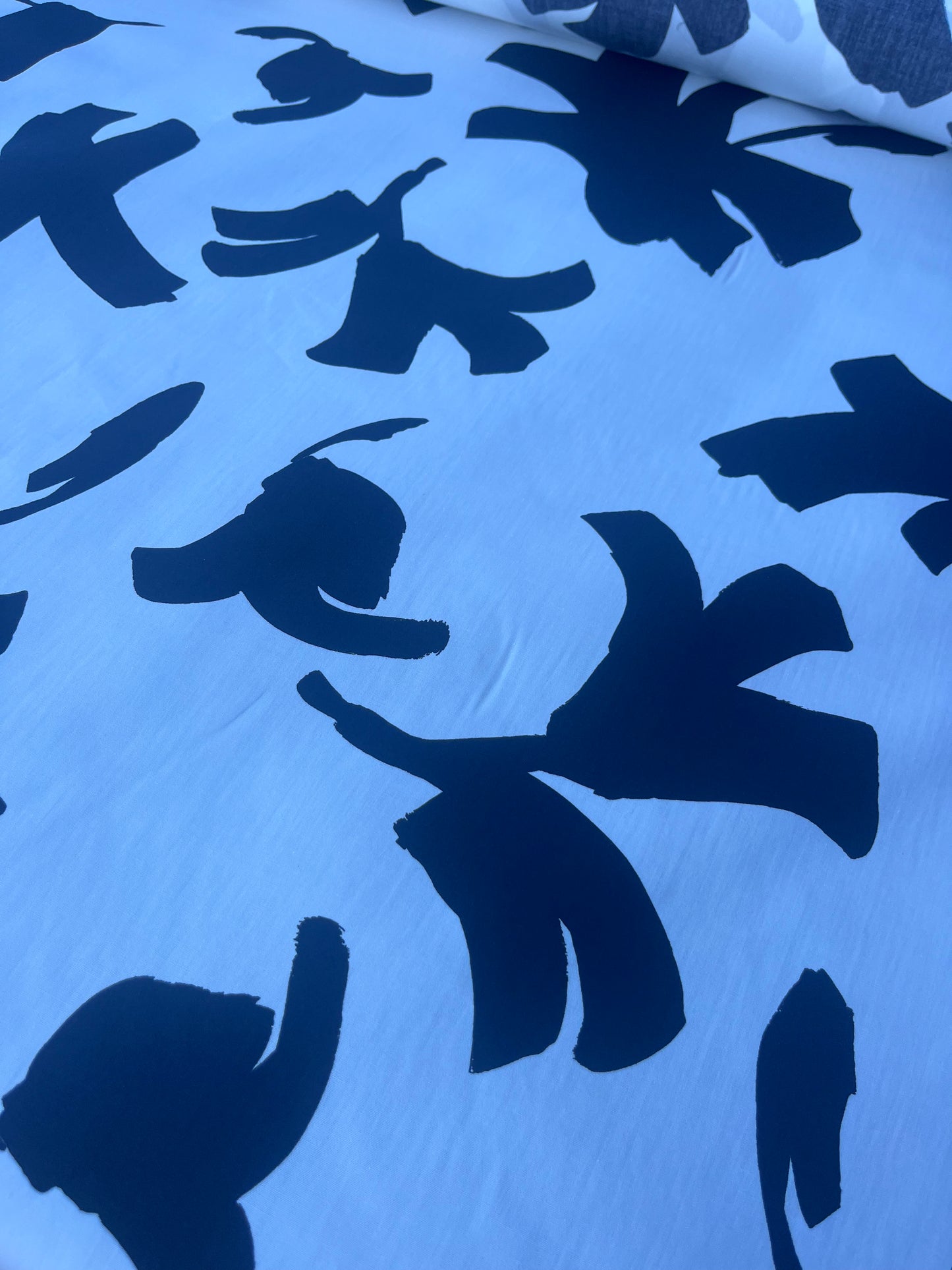 LOUIS 014 cotton poplin with black/white print