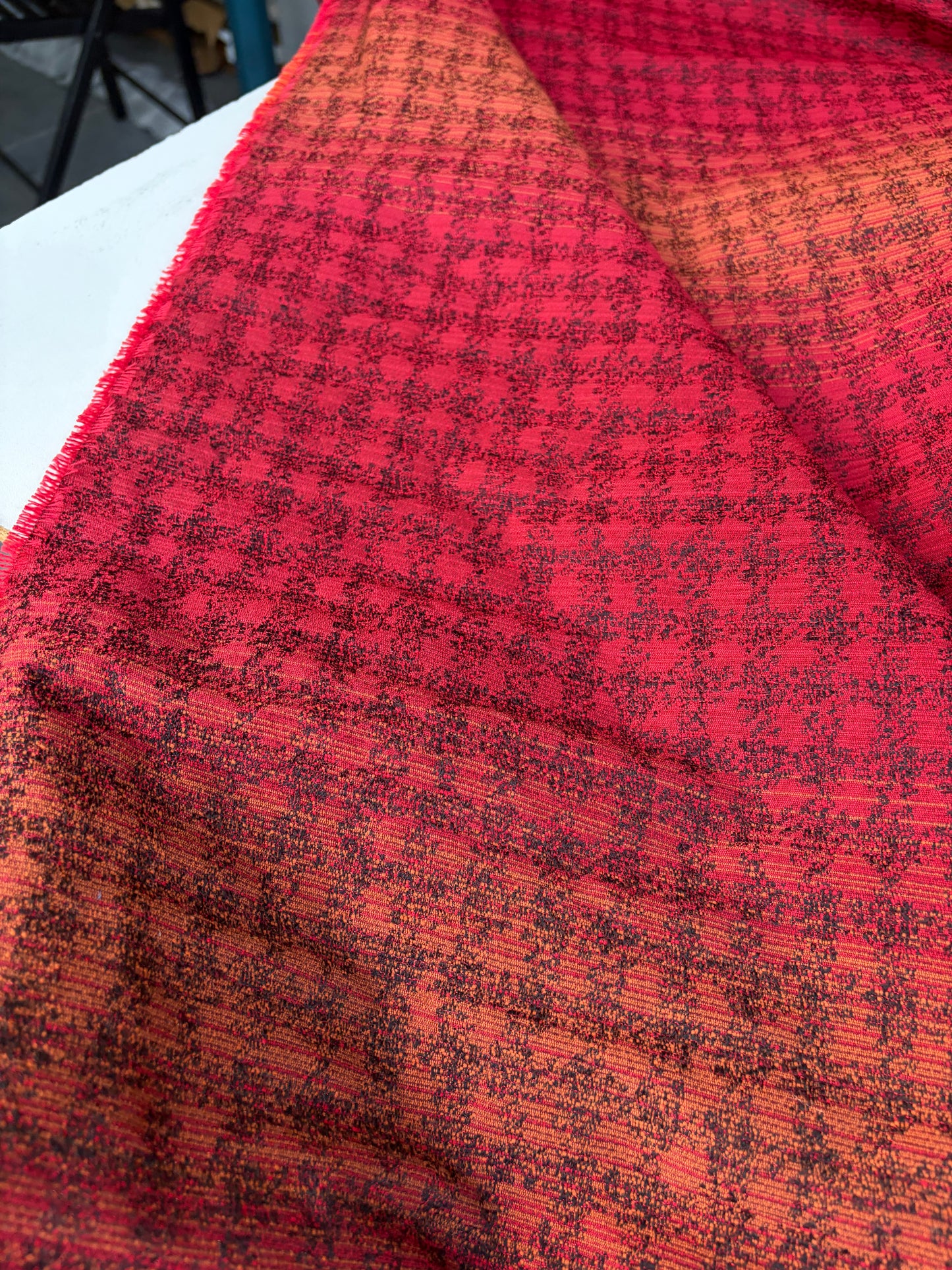 RALPH 048 fading dogtooth heavy cotton jacquard