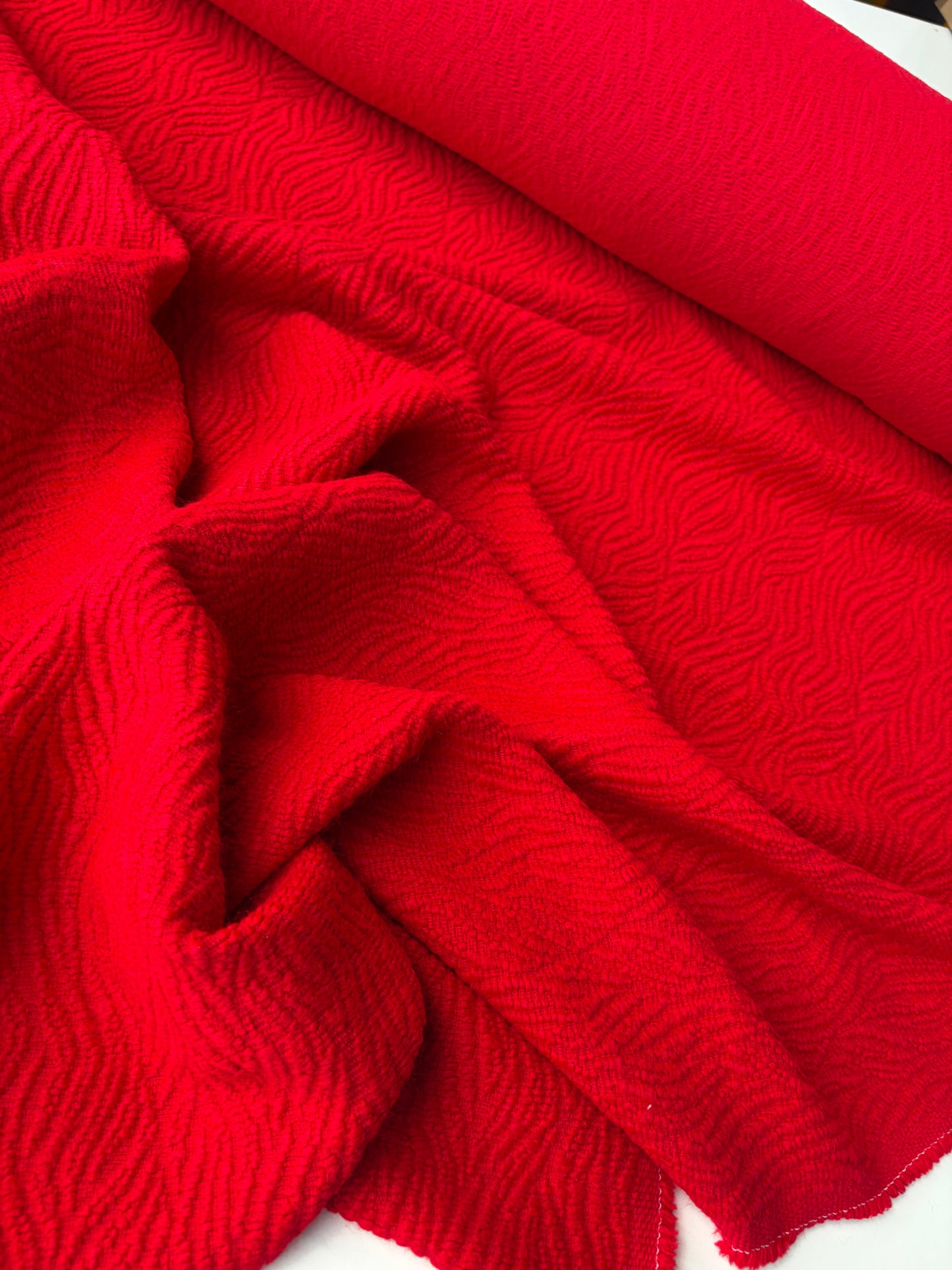 RALPH 053 red heavy woolen coat fabric