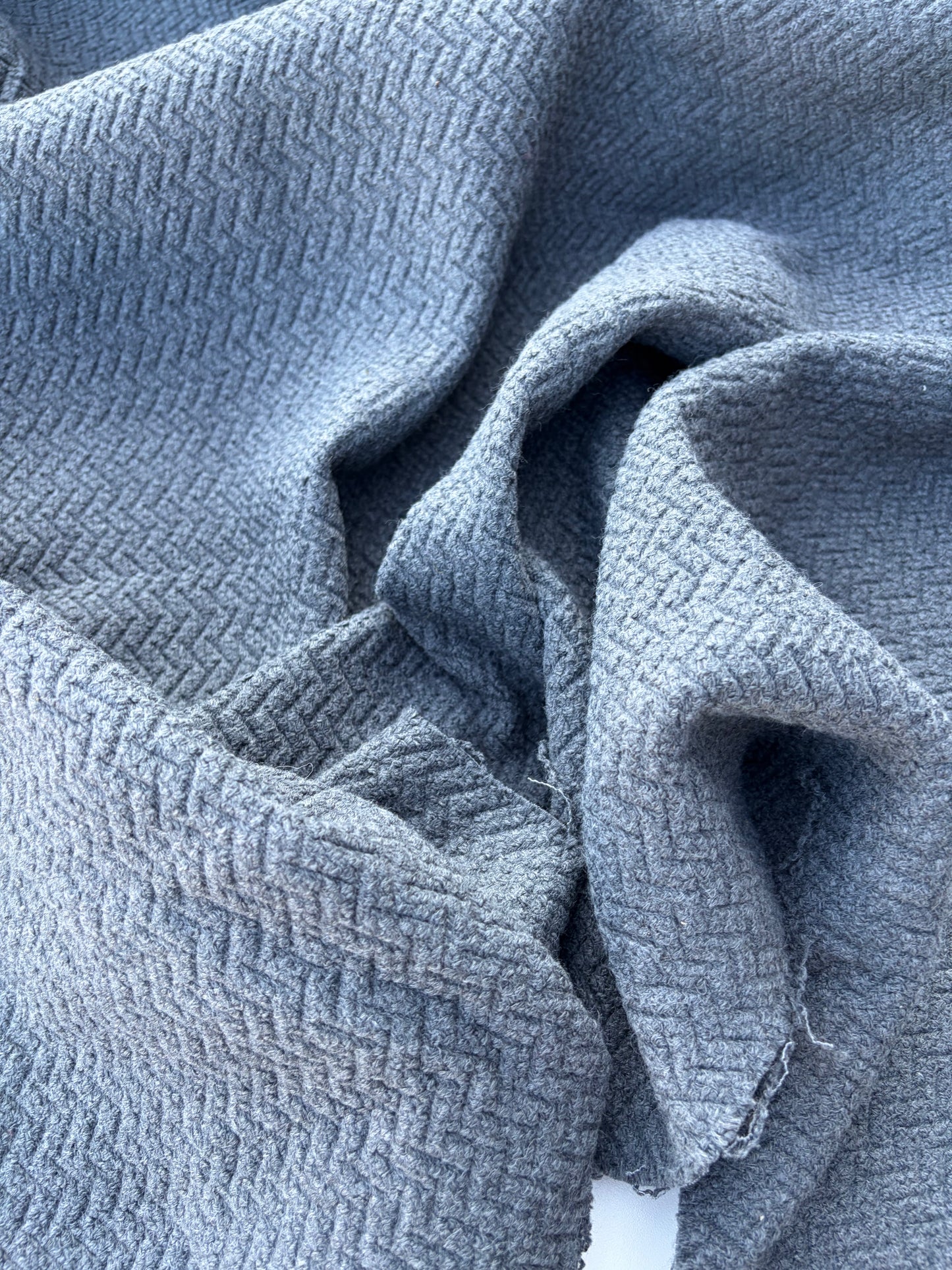 LAUREN 001 grey stretch fantasy coat fabric
