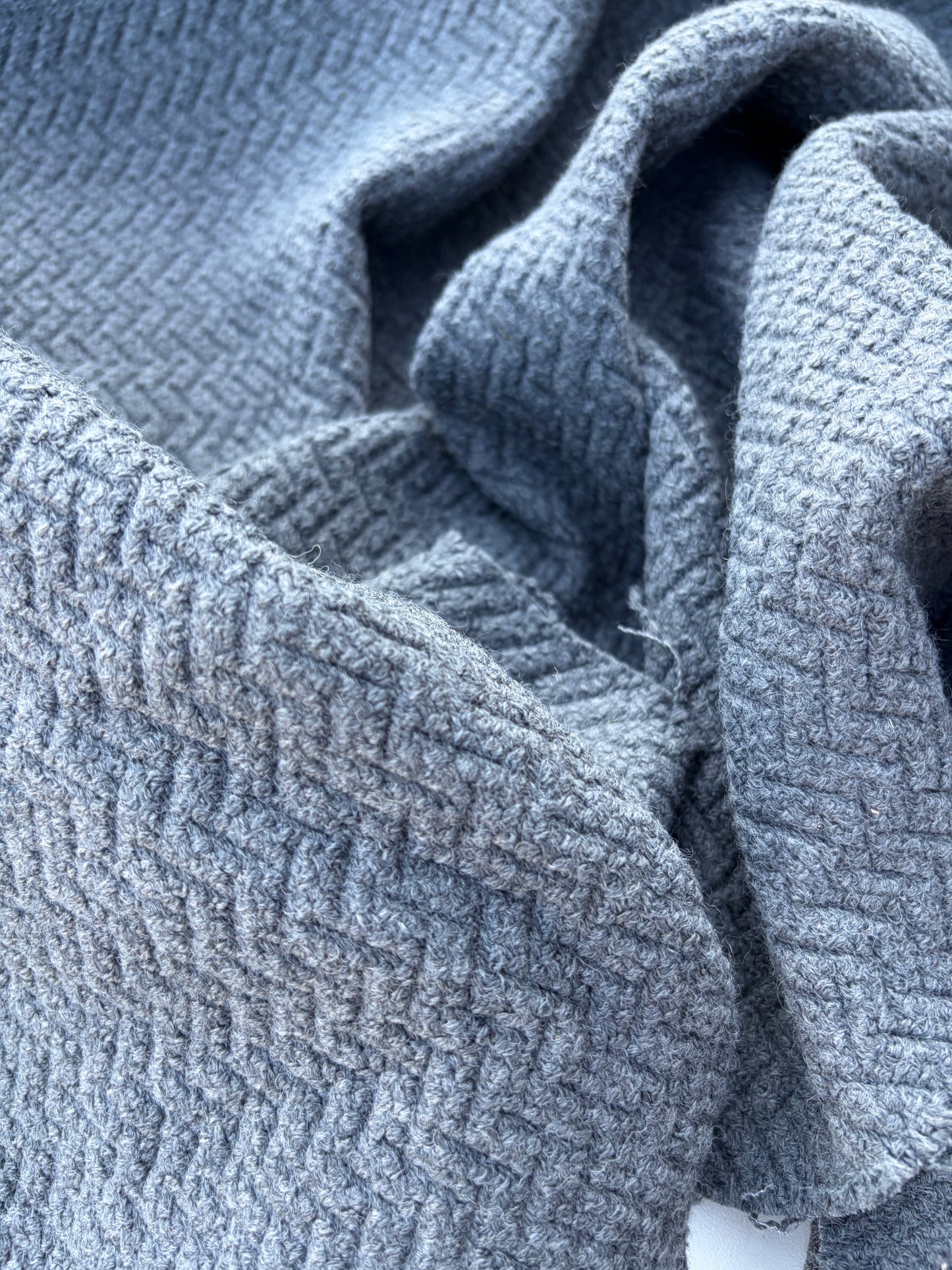LAUREN 001 grey stretch fantasy coat fabric