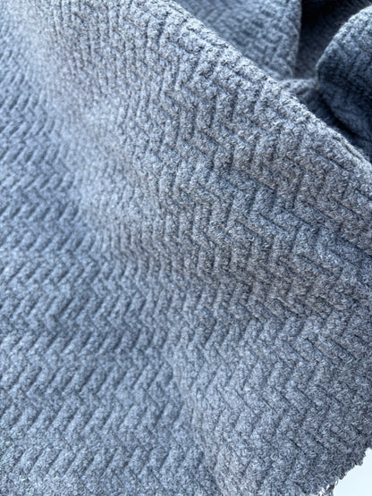 LAUREN 001 grey stretch fantasy coat fabric