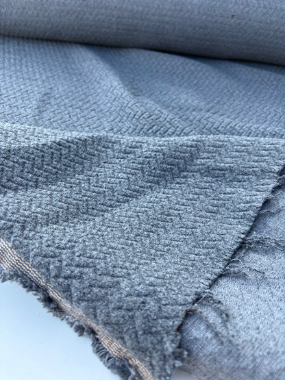 LAUREN 001 grey stretch fantasy coat fabric