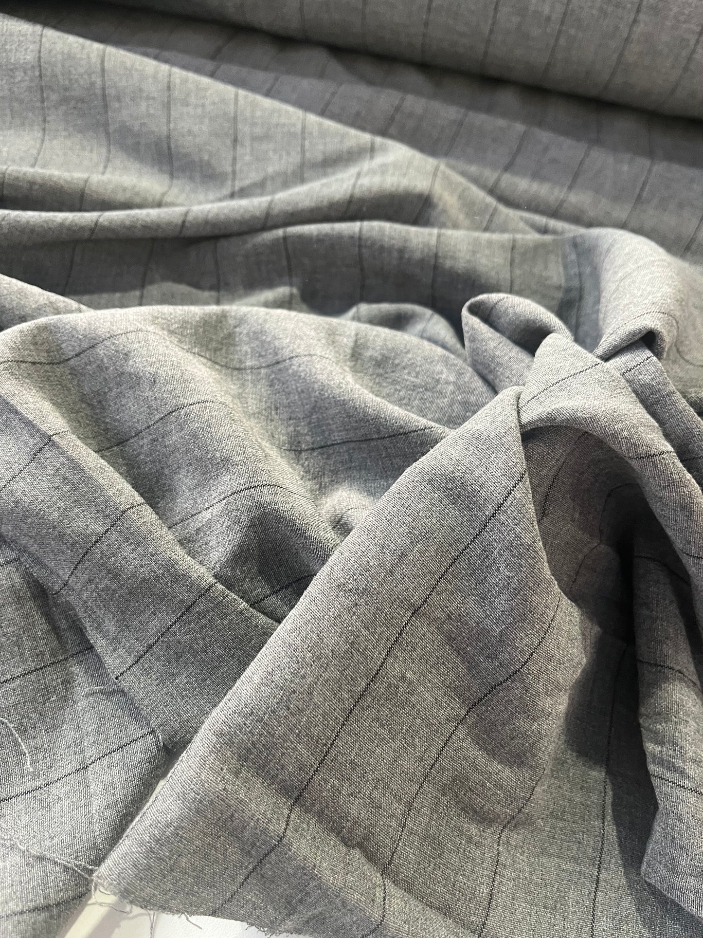 STEF 004 linen/cotton striped suiting fabric