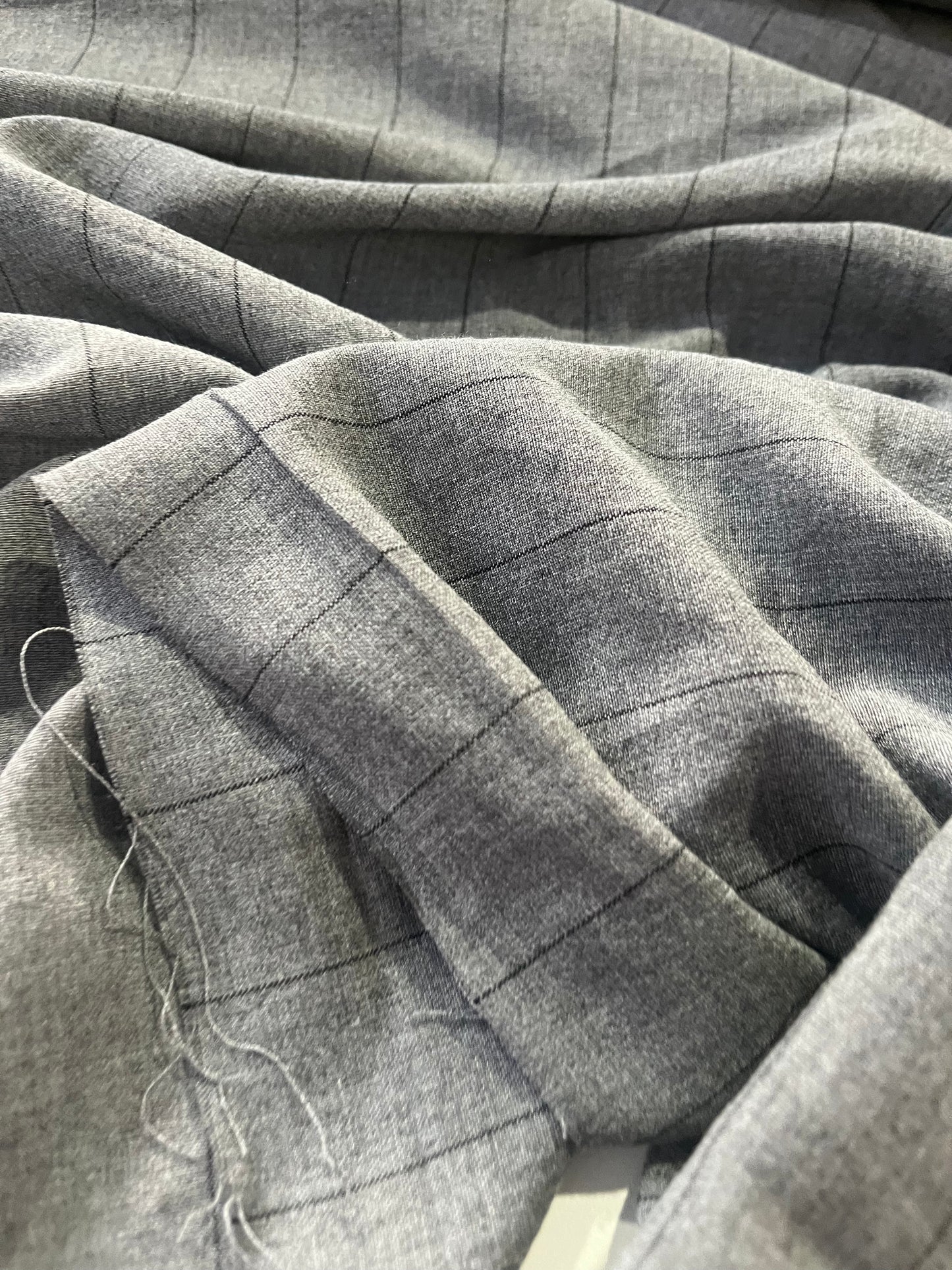 STEF 004 linen/cotton striped suiting fabric