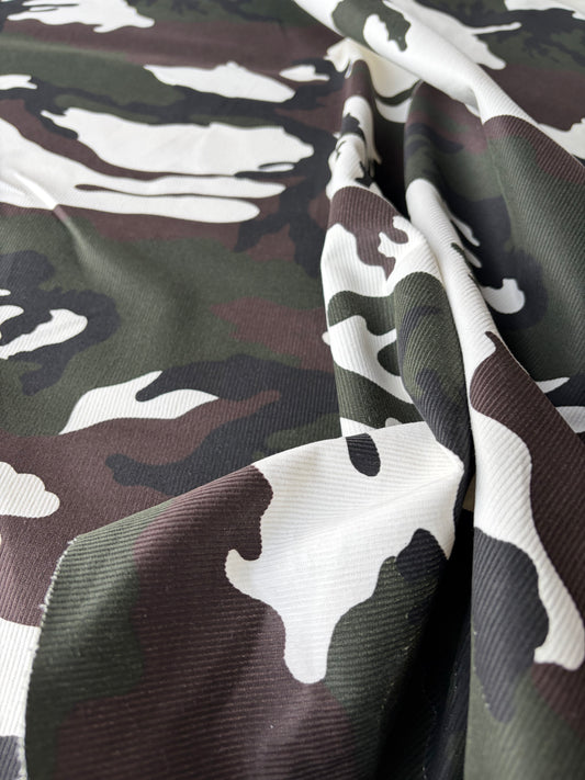 ERICA 001 heavy cotton cord camouflage print