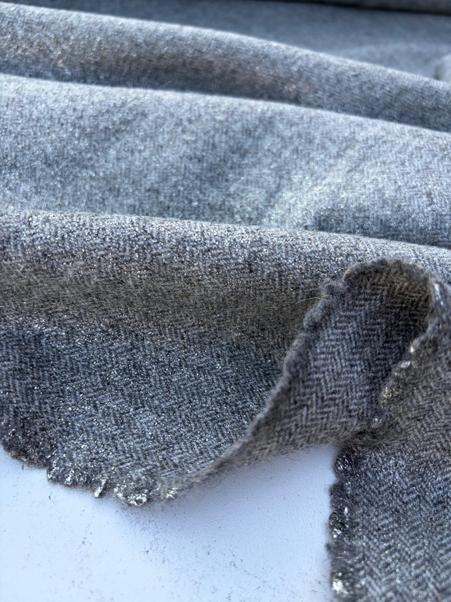 LAUREN 002 sparkling wool herringbone with lurex