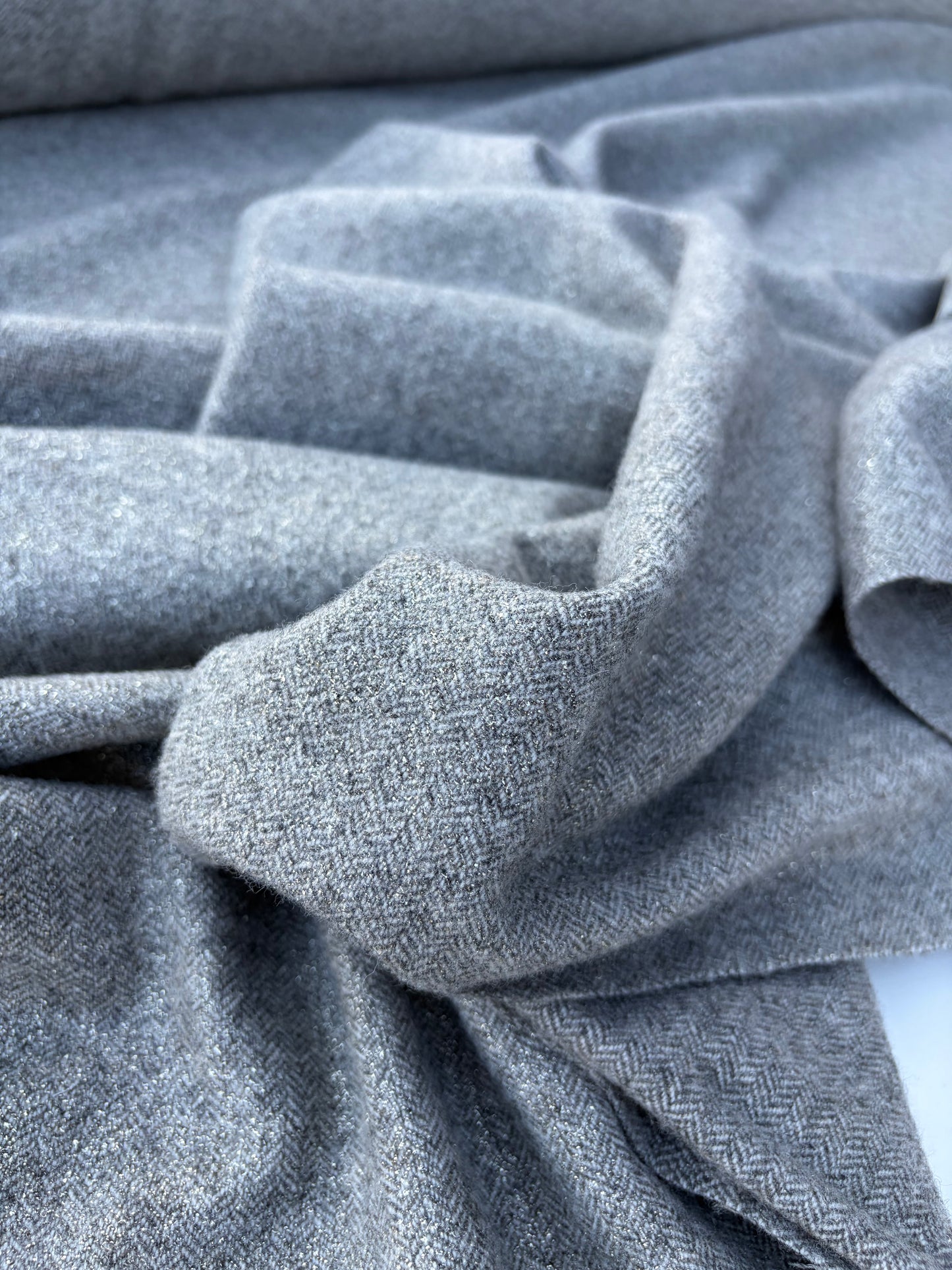 LAUREN 002 sparkling wool herringbone with lurex