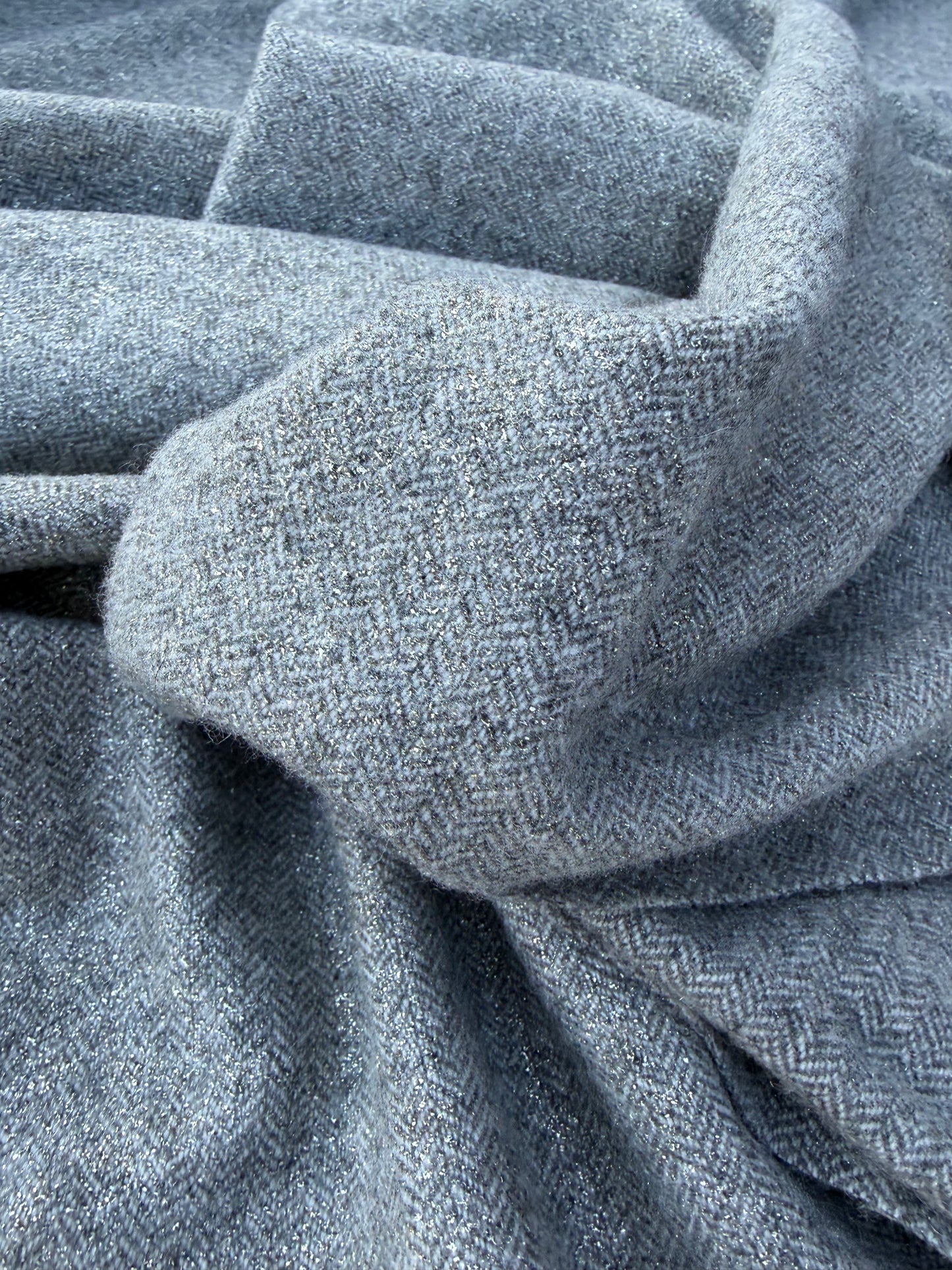 LAUREN 002 sparkling wool herringbone with lurex