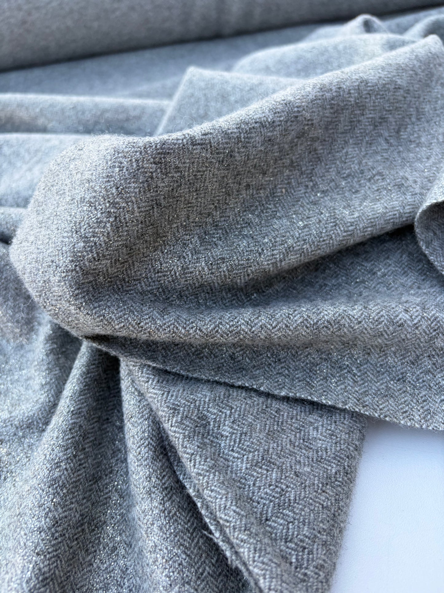 LAUREN 002 sparkling wool herringbone with lurex
