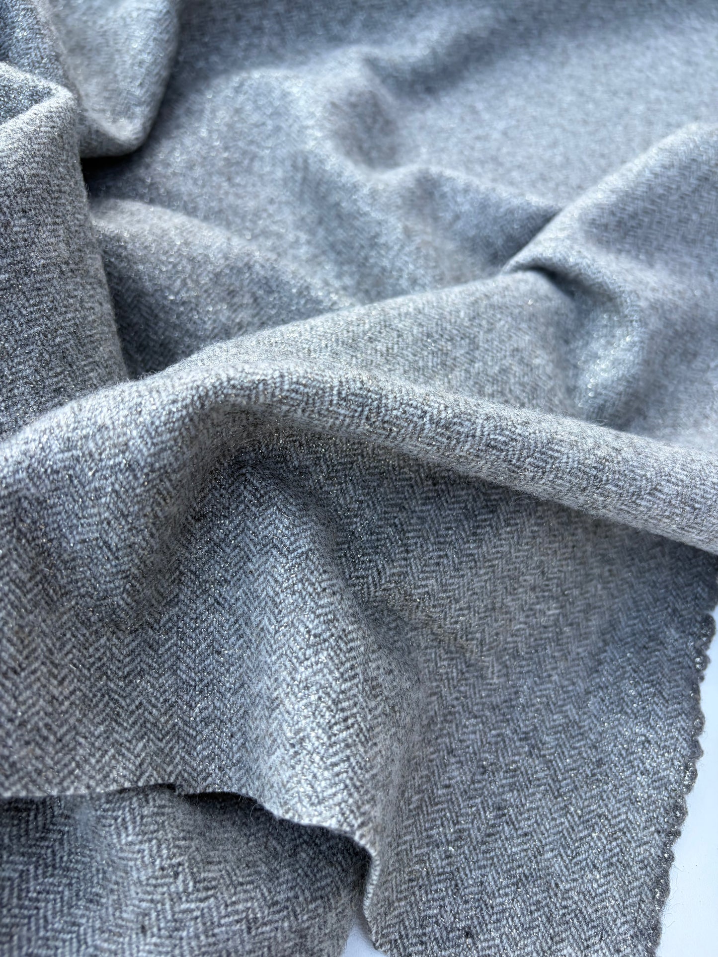 LAUREN 002 sparkling wool herringbone with lurex