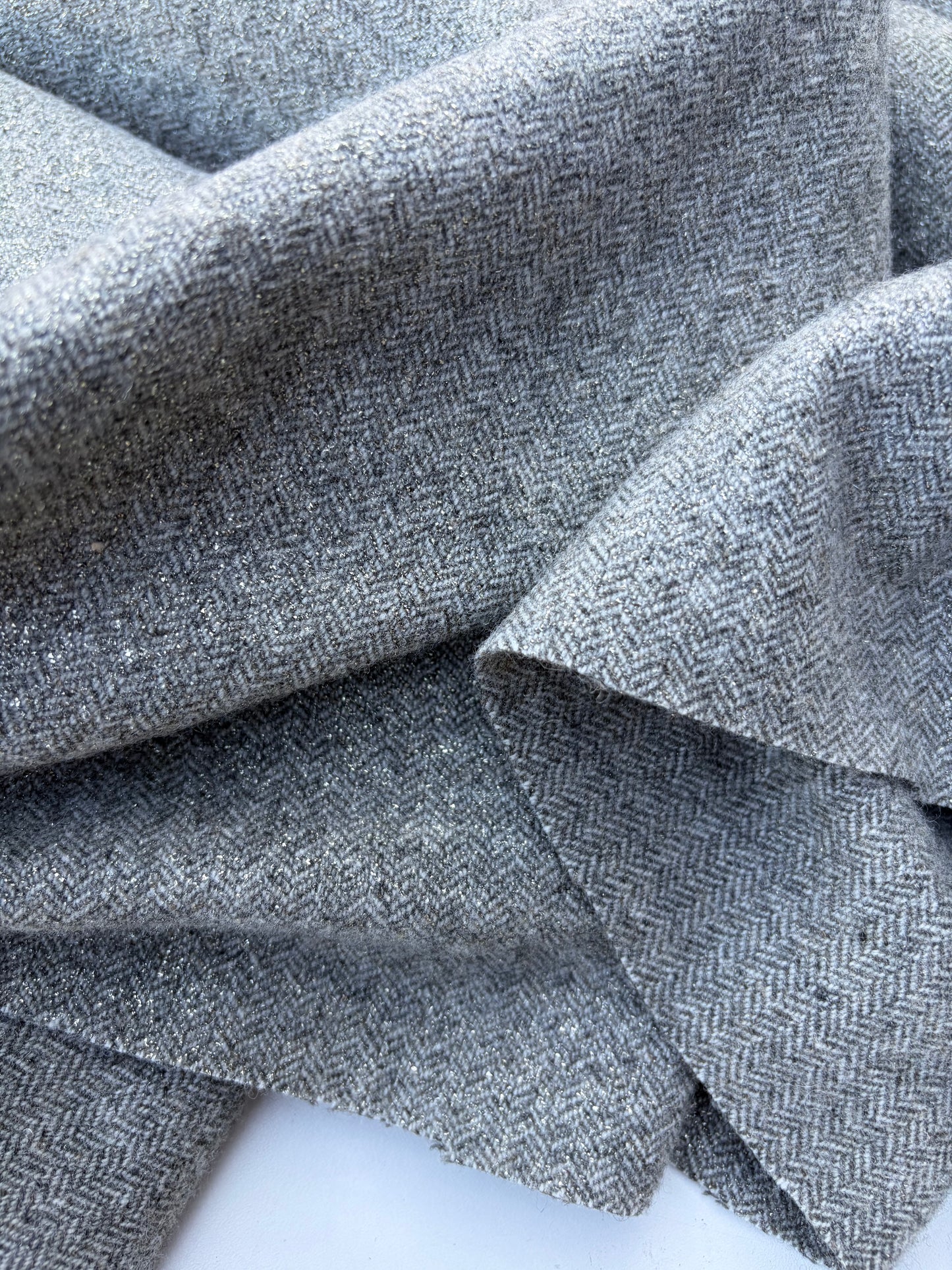 LAUREN 002 sparkling wool herringbone with lurex
