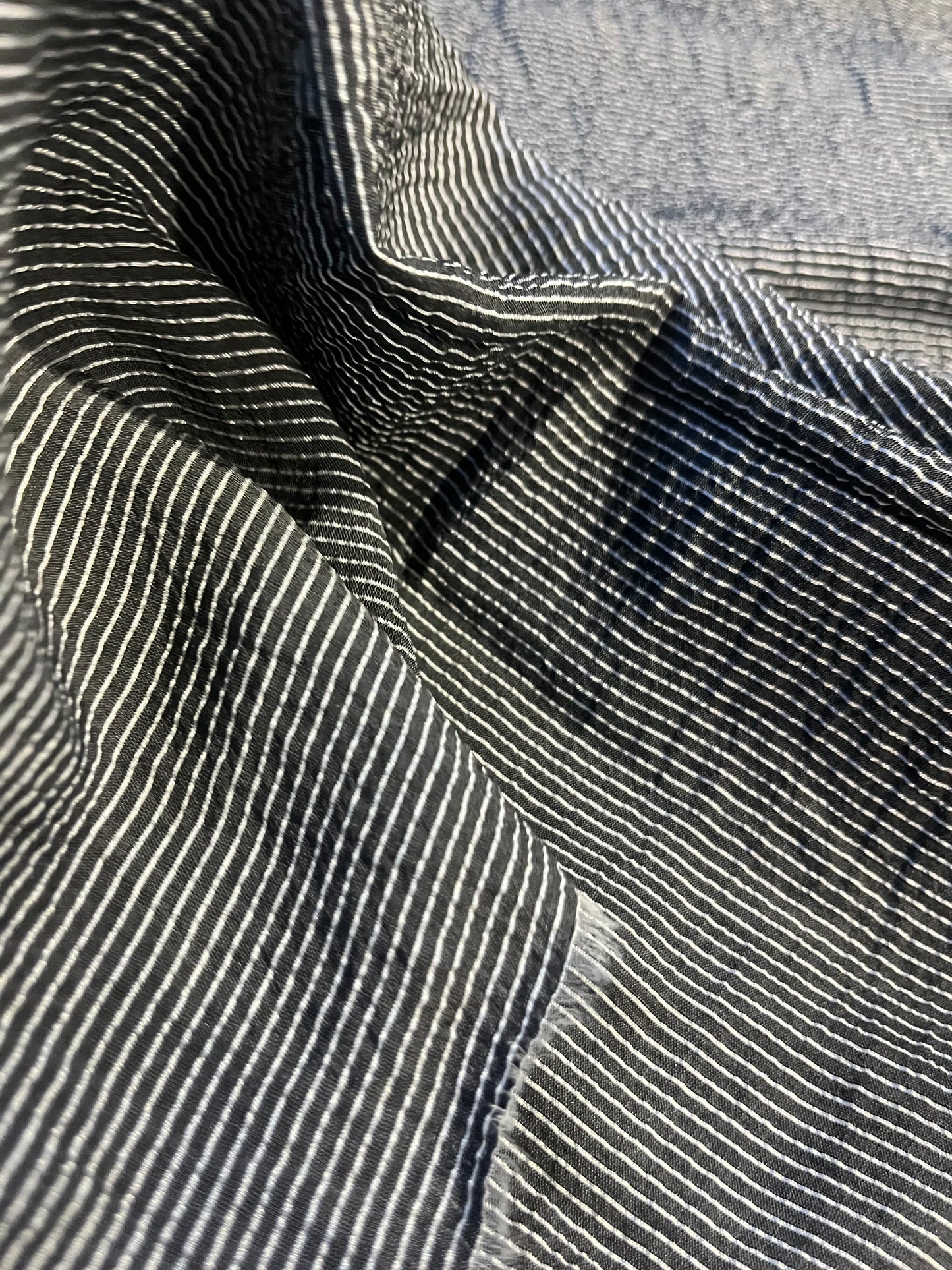 CLAIRE 135 semi transparent stripe in viscose/polyamide