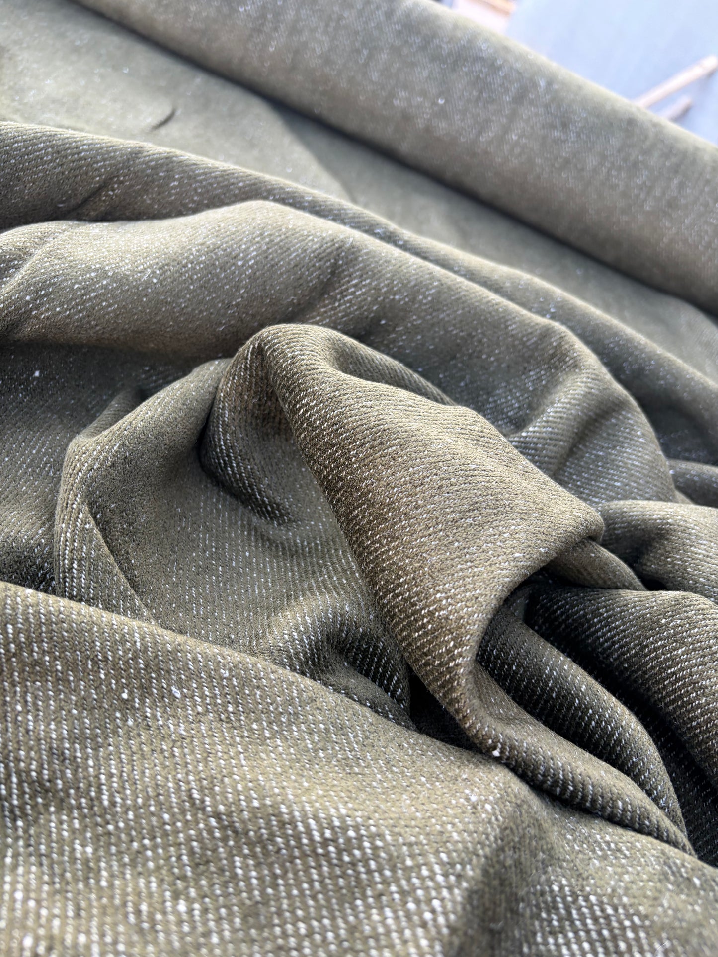 LAUREN 003 khaky velvet twill heavy cotton