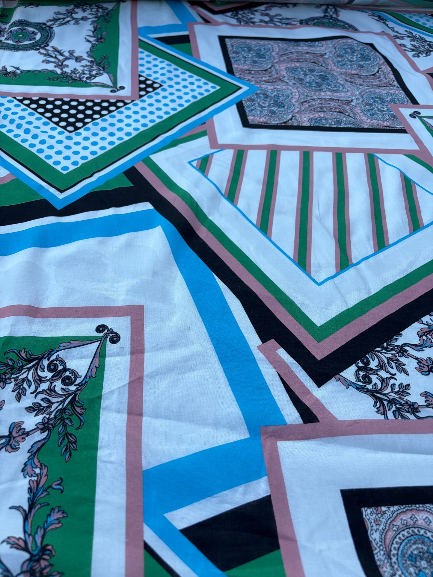 LAUREN 006 patchwork print cotton voile