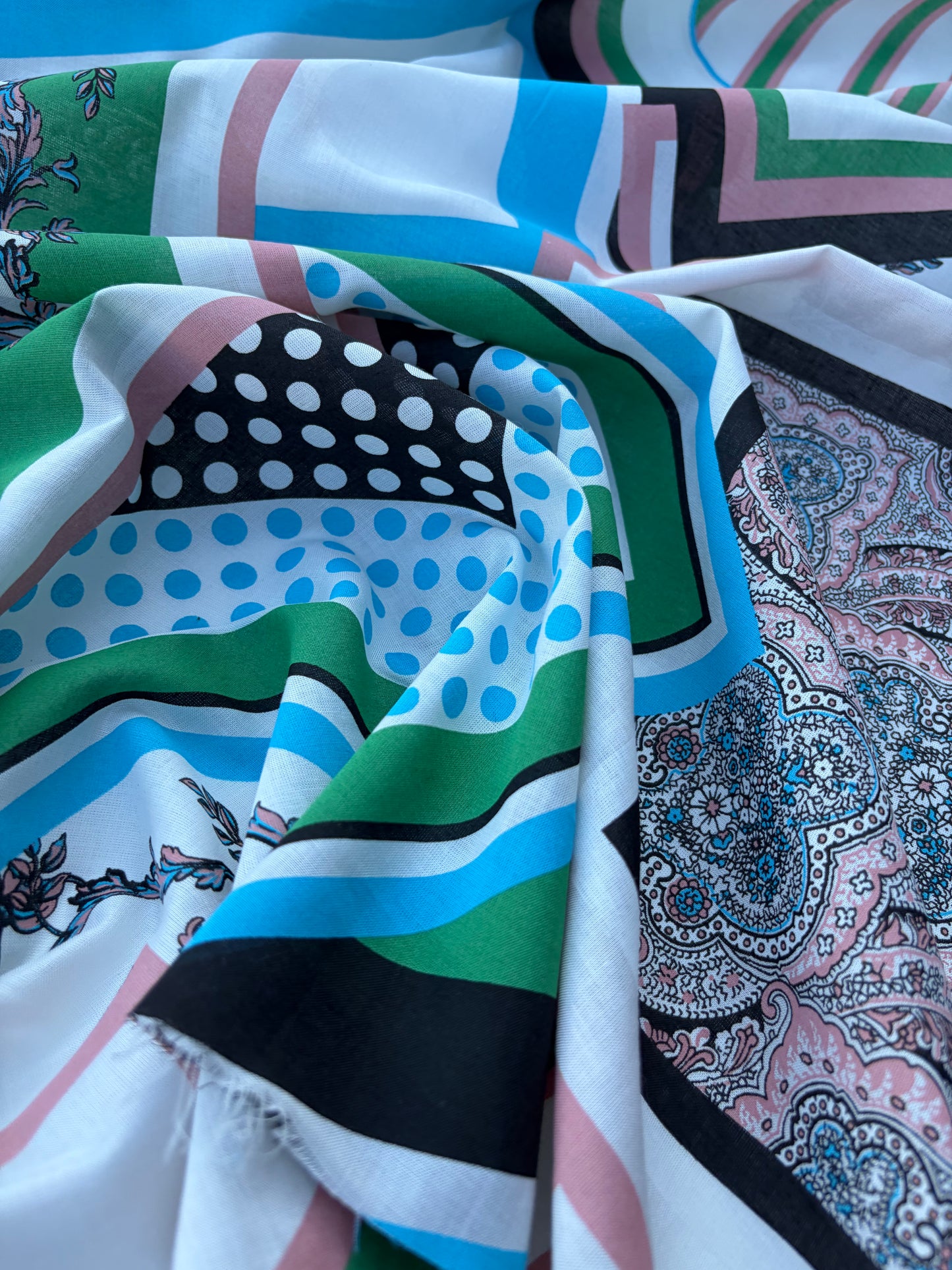 LAUREN 006 patchwork print cotton voile