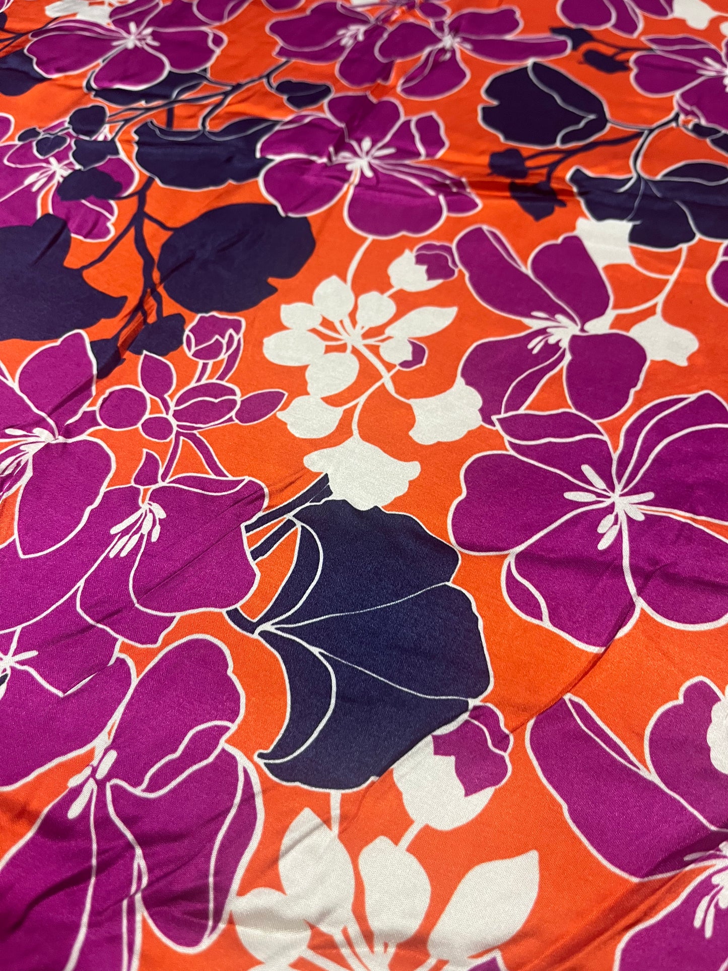 PC007 viscose satin flower print