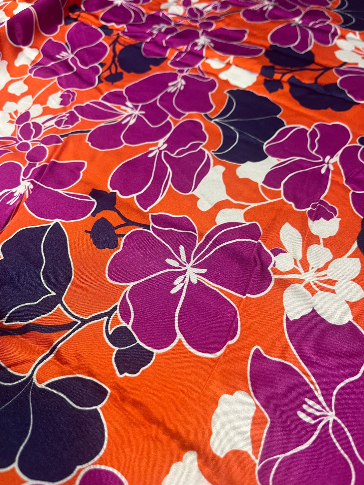 PC007 viscose satin flower print