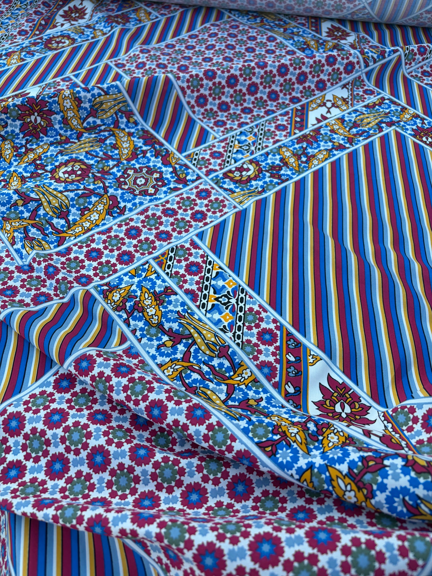LAUREN 007 patchwork print cotton voile