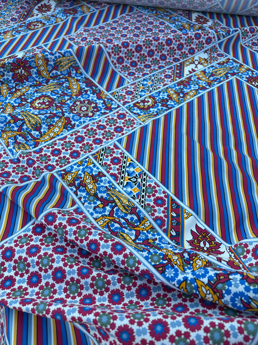 LAUREN 007 patchwork print cotton voile