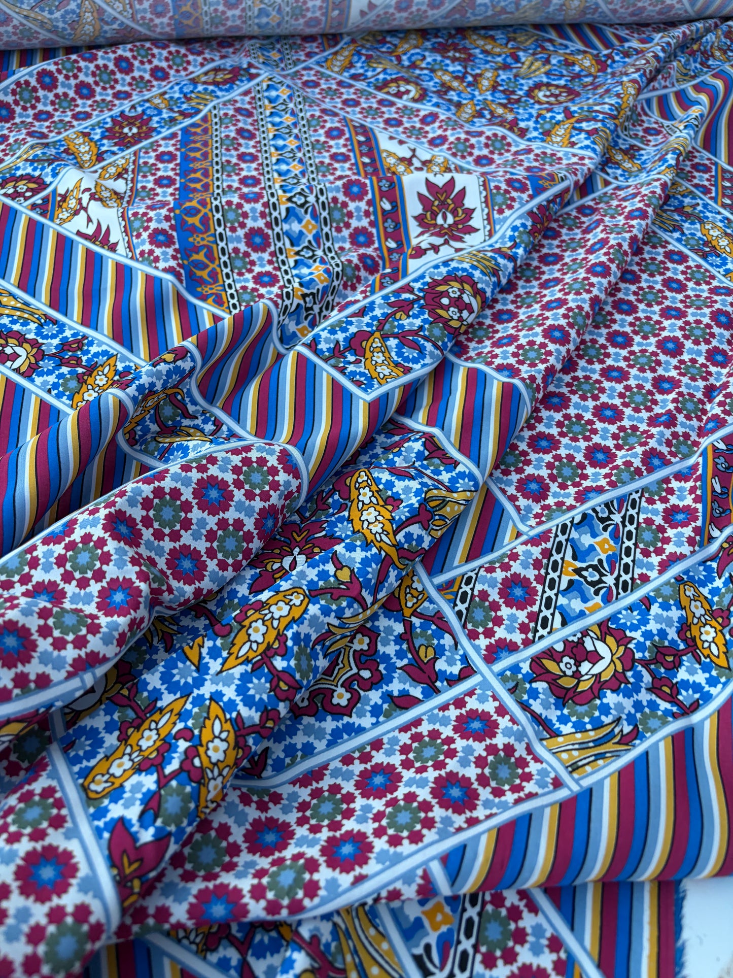 LAUREN 007 patchwork print cotton voile