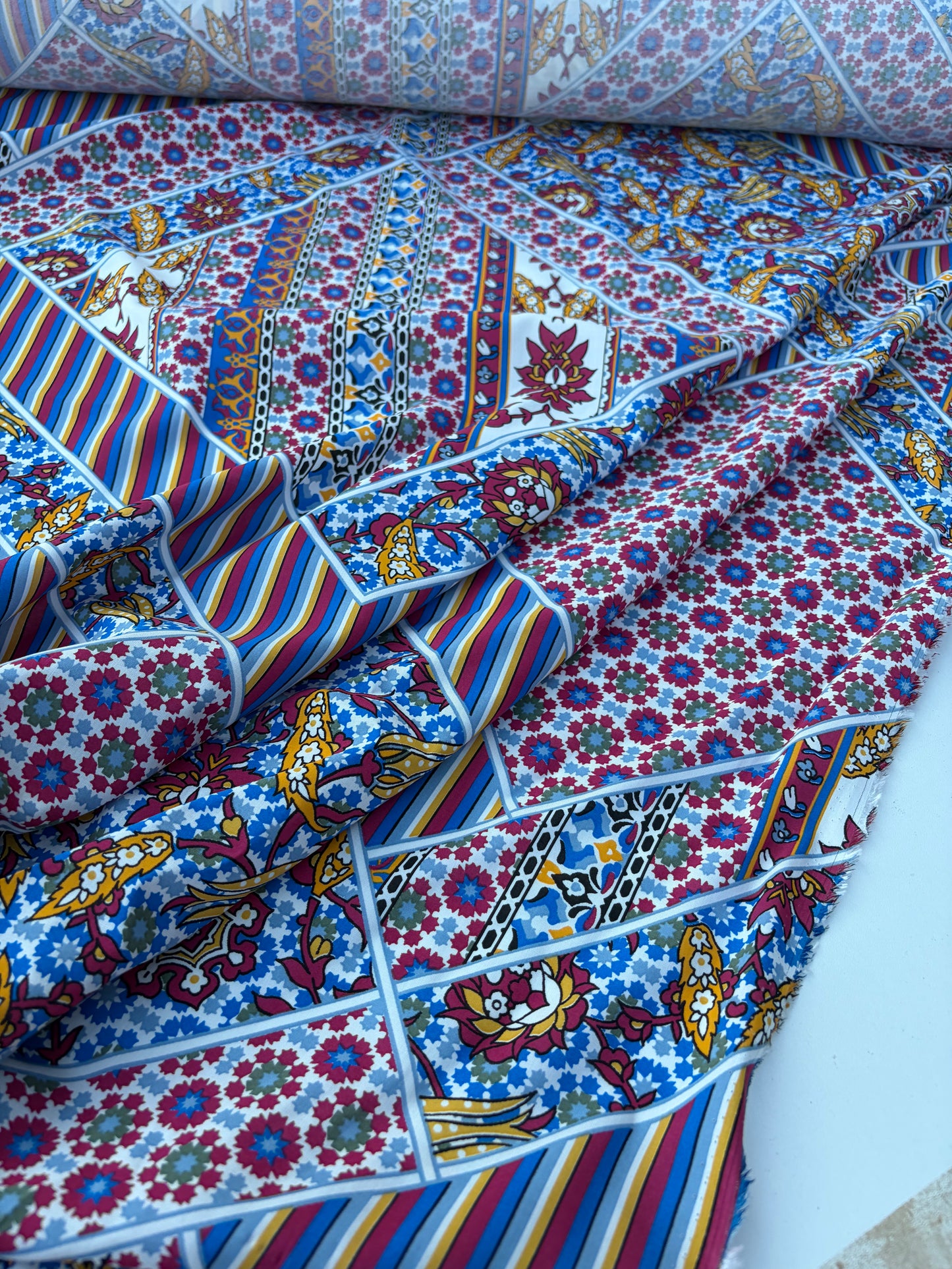 LAUREN 007 patchwork print cotton voile