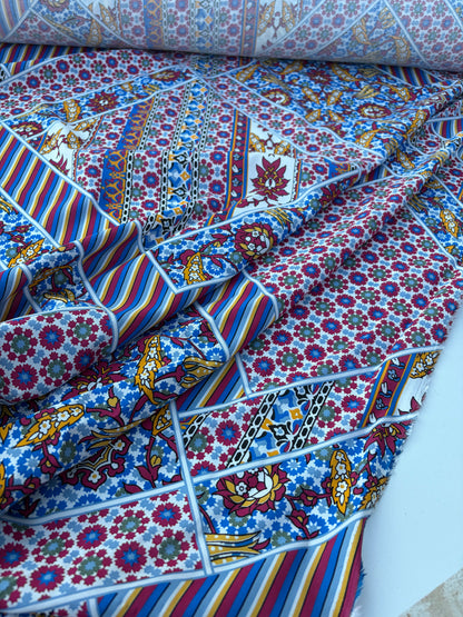LAUREN 007 patchwork print cotton voile