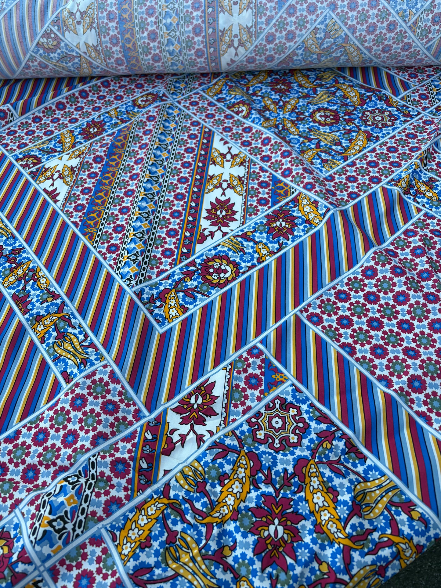 LAUREN 007 patchwork print cotton voile