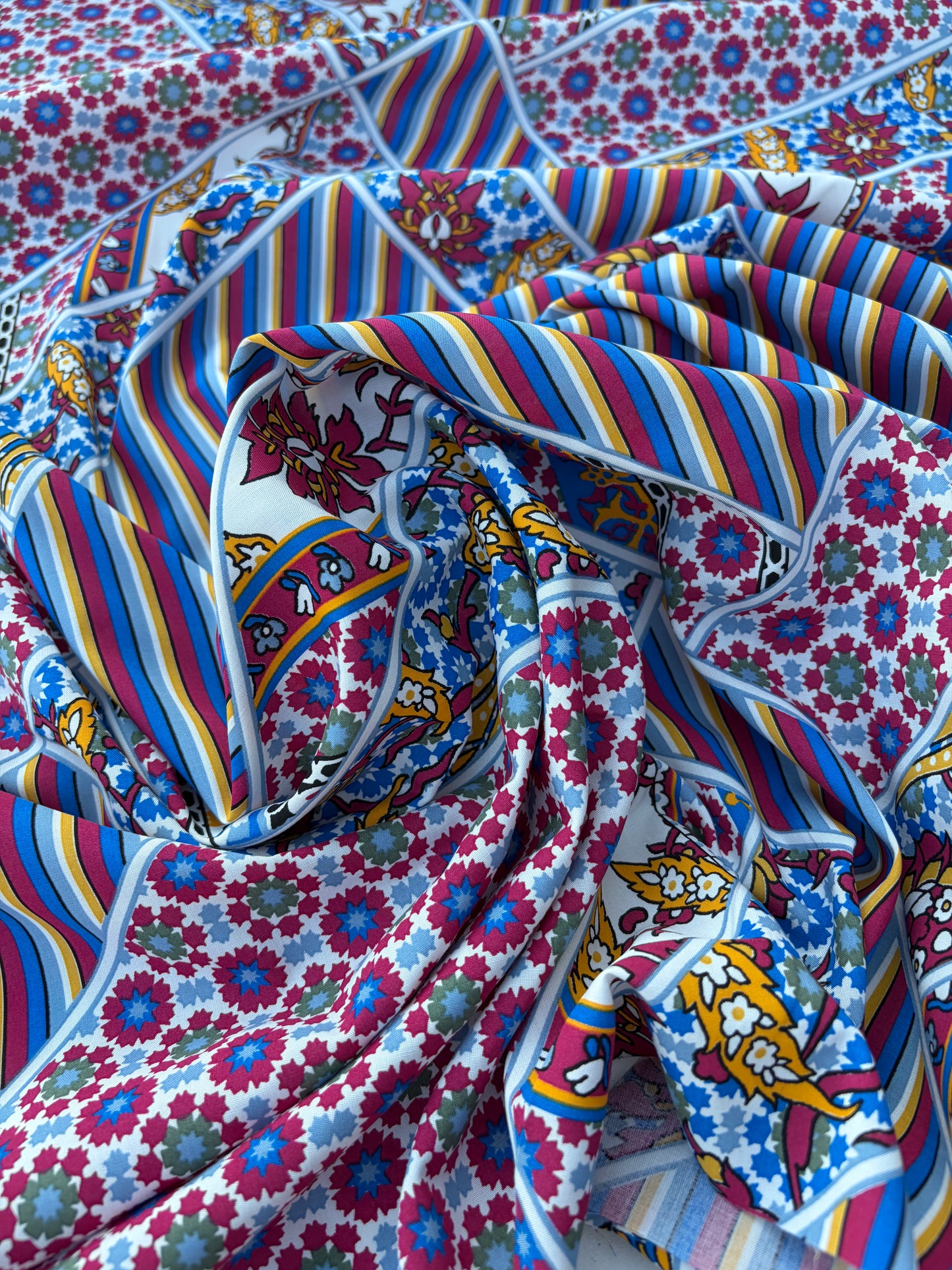 LAUREN 007 patchwork print cotton voile