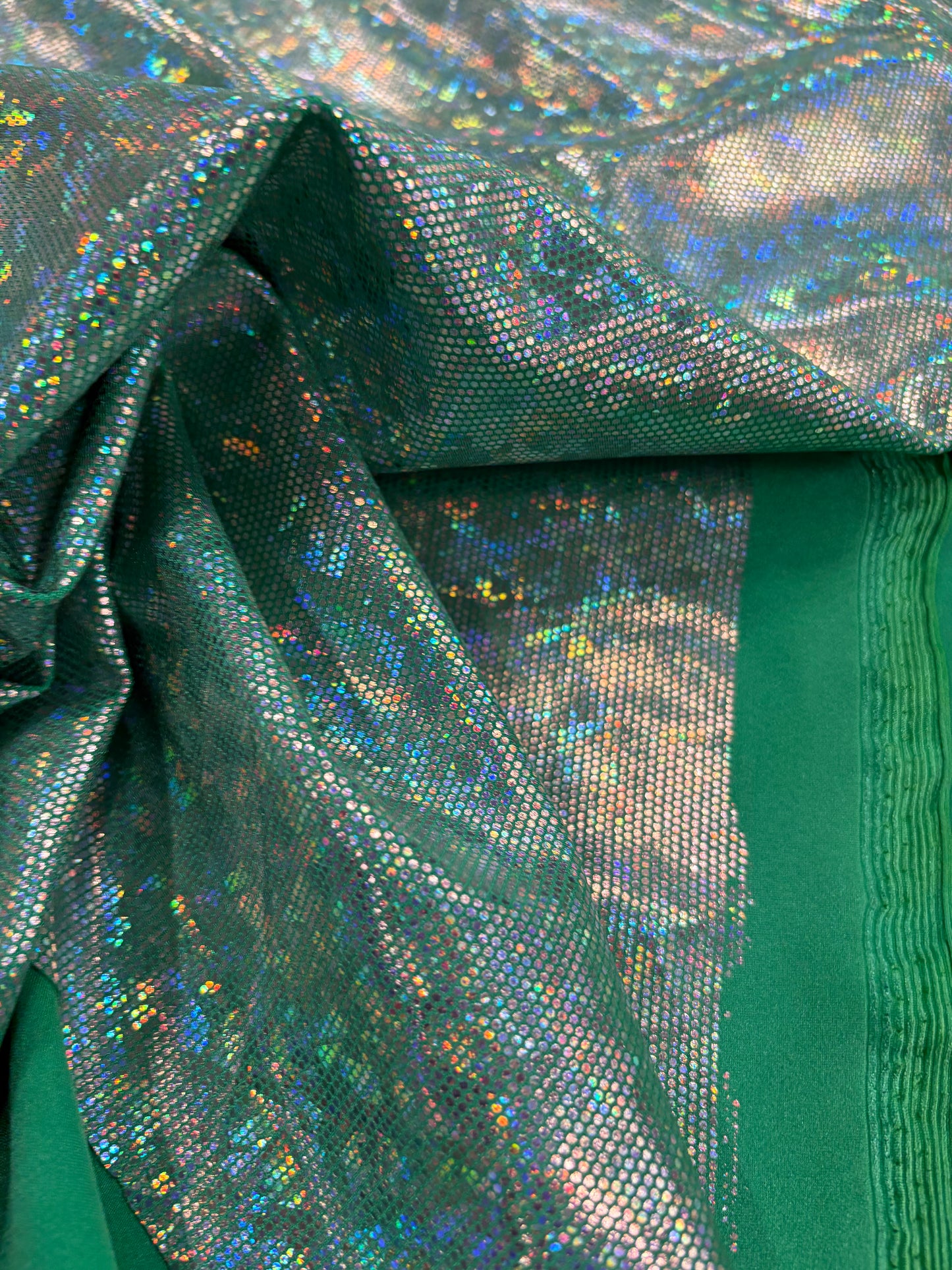 XENA 002 jersey crepon foil print green/silver