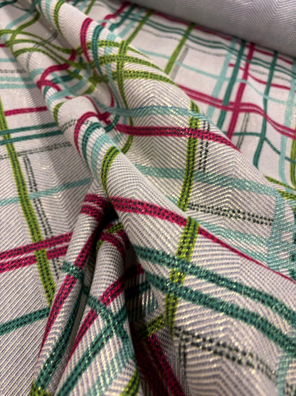 XENA 009 shiny checkered jacquard