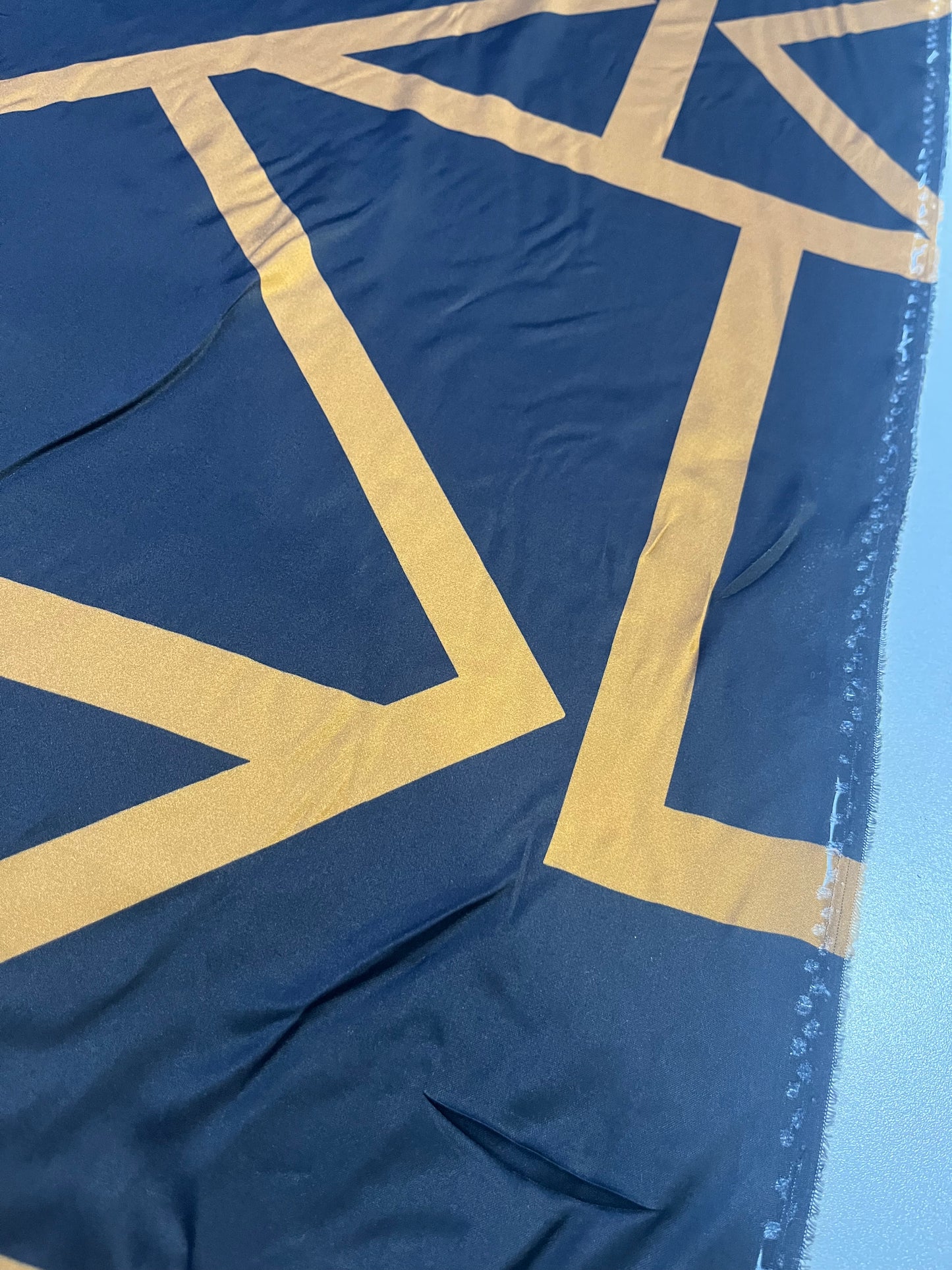 CLAIRE 230 viscose satin geometrical design