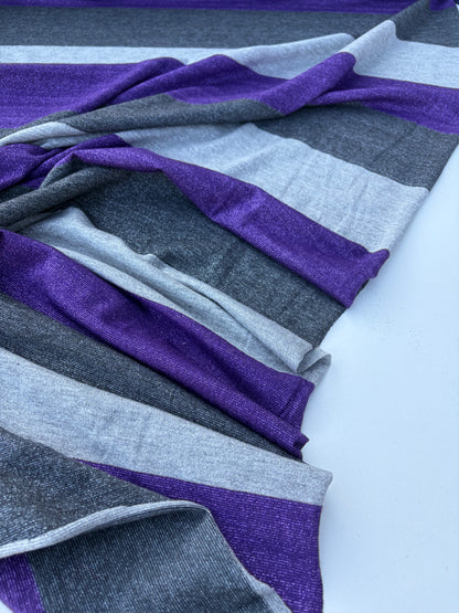 LAUREN 016 silver/purple shiny striped jersey