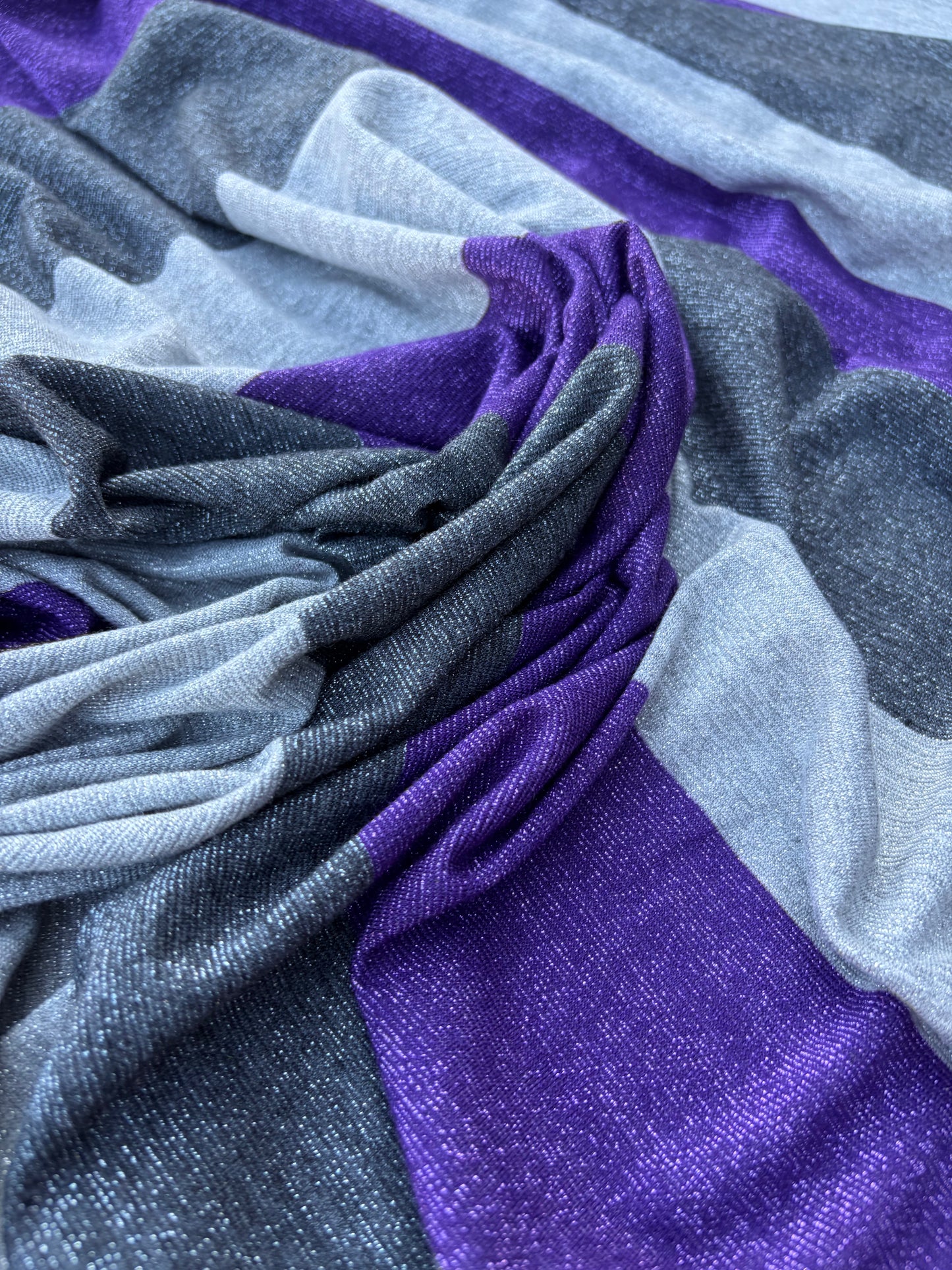 LAUREN 016 silver/purple shiny striped jersey
