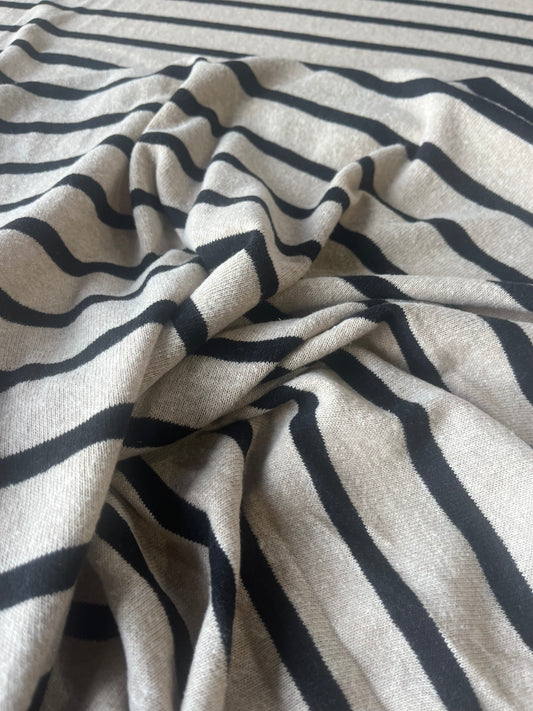 ROSALIE 007 jersey with wool mastic/blaack stripes