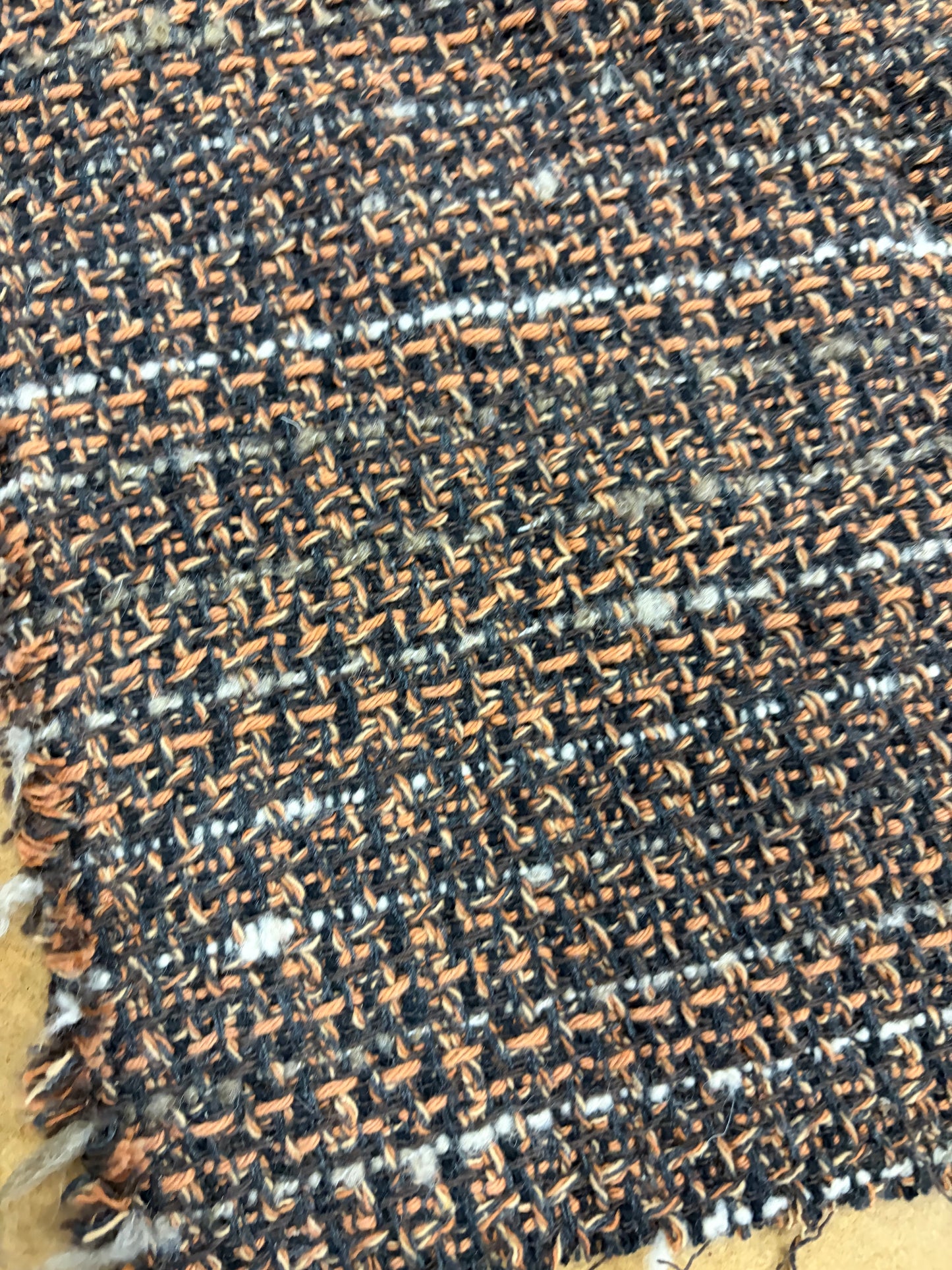 XENA 011 cotton tweed bouclette brown