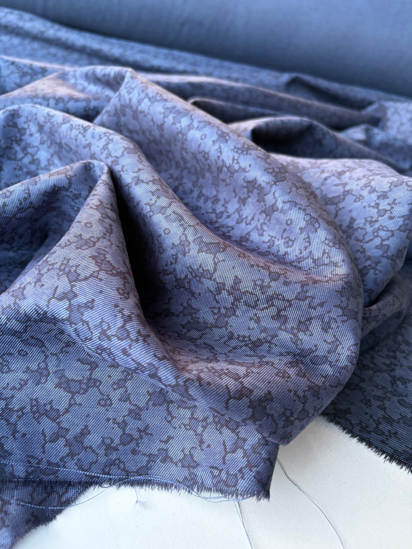ERICA 018 Indigo tencel with flowerprint