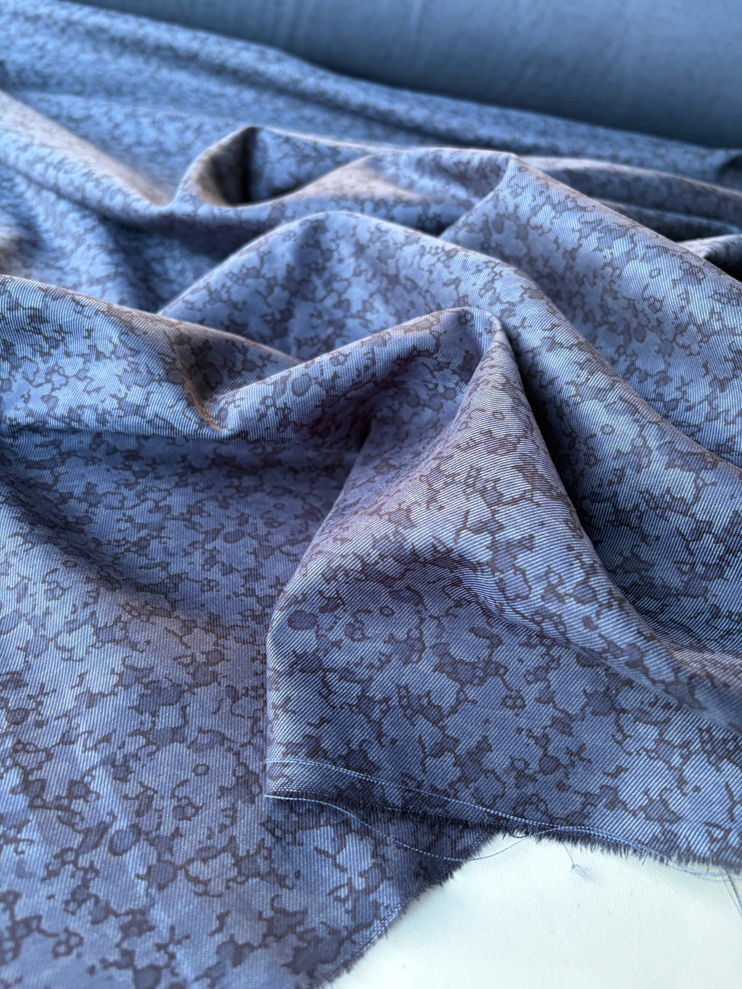 ERICA 018 Indigo tencel with flowerprint