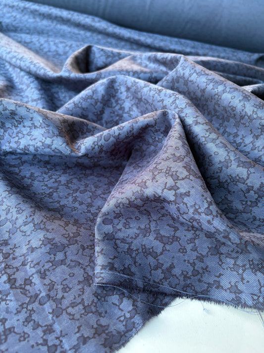 ERICA 018 Indigo tencel with flowerprint